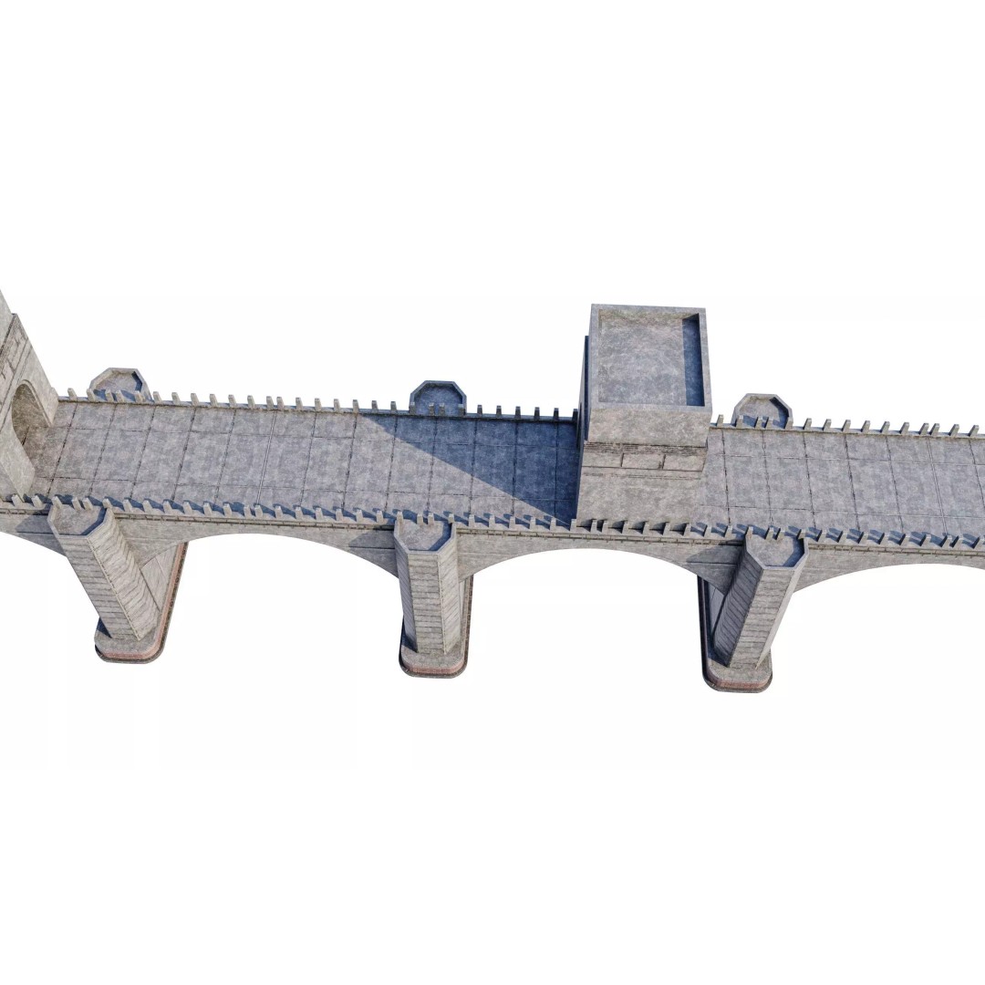 Stone Bridge Pack 3D Model – Low Poly Game Asset, PBR Textures - View 7