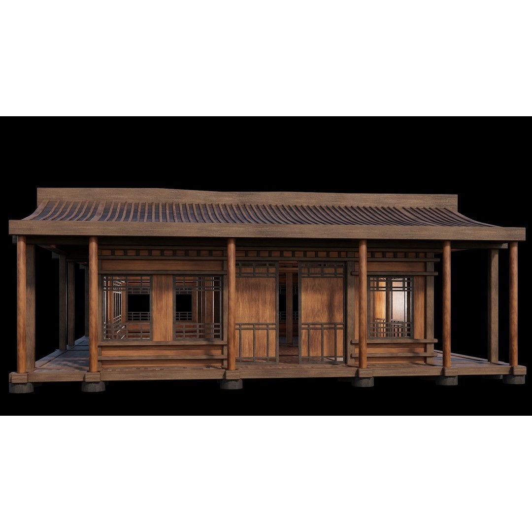 Medieval Houses 3D Model – Low Poly Game Ready with 4K Textures - View 11