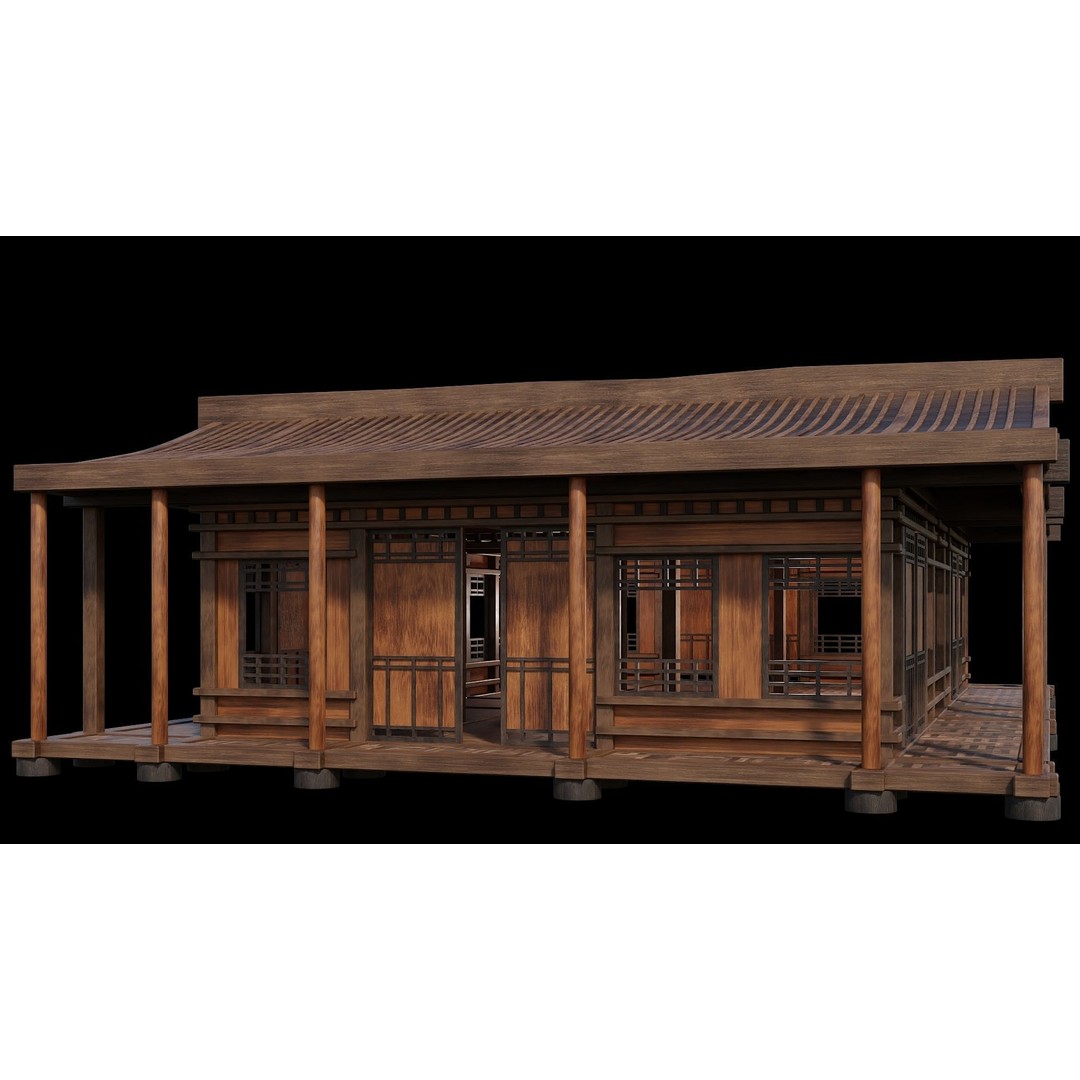 Medieval Houses 3D Model – Low Poly Game Ready with 4K Textures - View 13