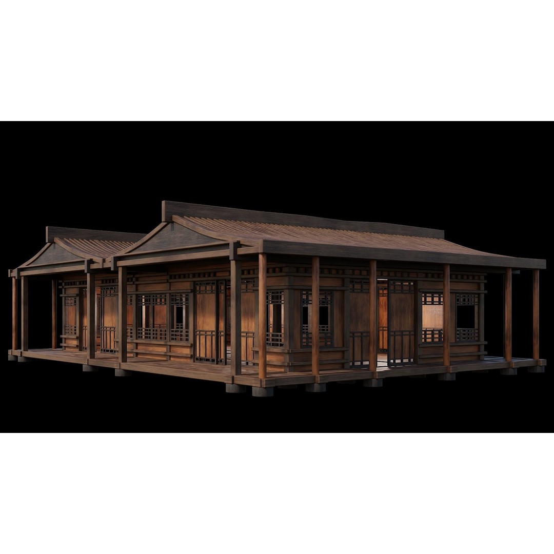 Medieval Houses 3D Model – Low Poly Game Ready with 4K Textures - View 5