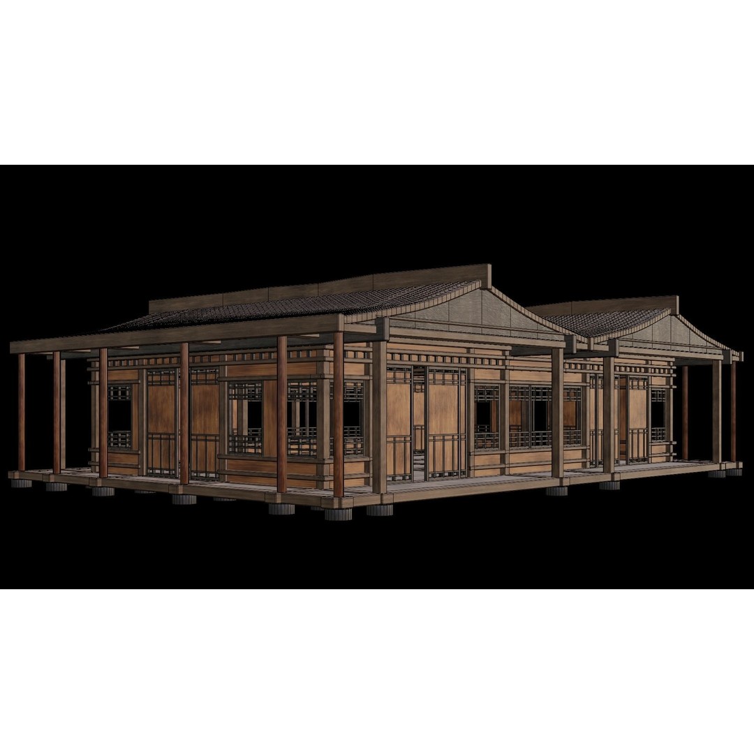 Medieval Houses 3D Model – Low Poly Game Ready with 4K Textures - View 7