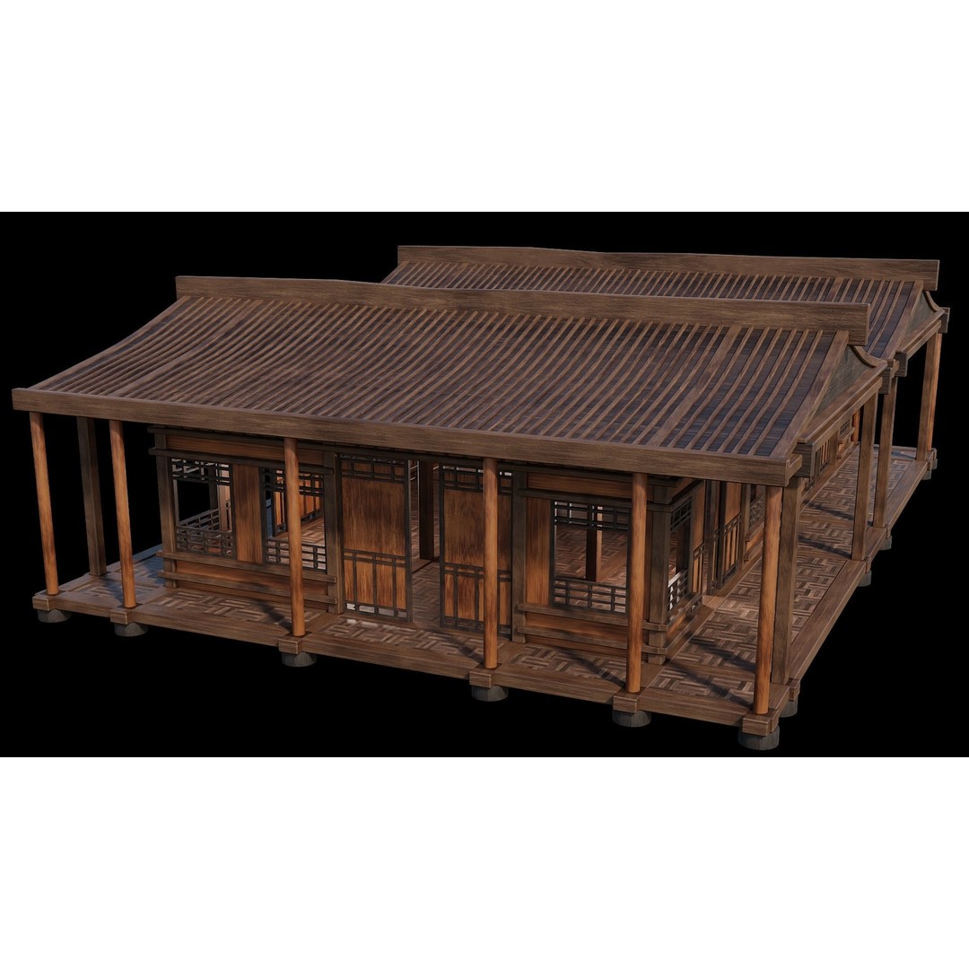 Medieval Houses 3D Model – Low Poly Game Ready with 4K Textures - View 8