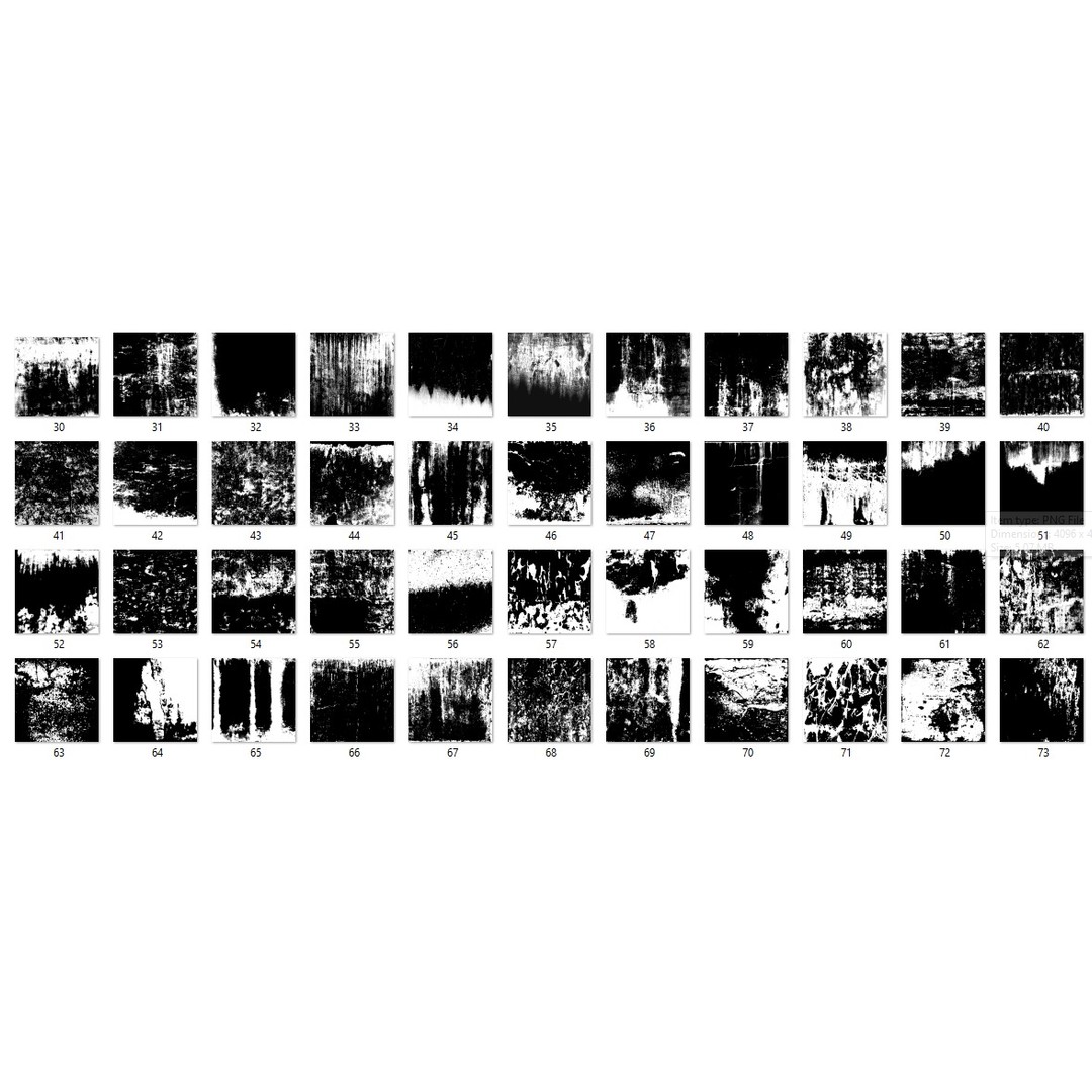 100 Alpha Dirty Textures 3D Model – Imperfection Textures, PNG, PSD - View 9