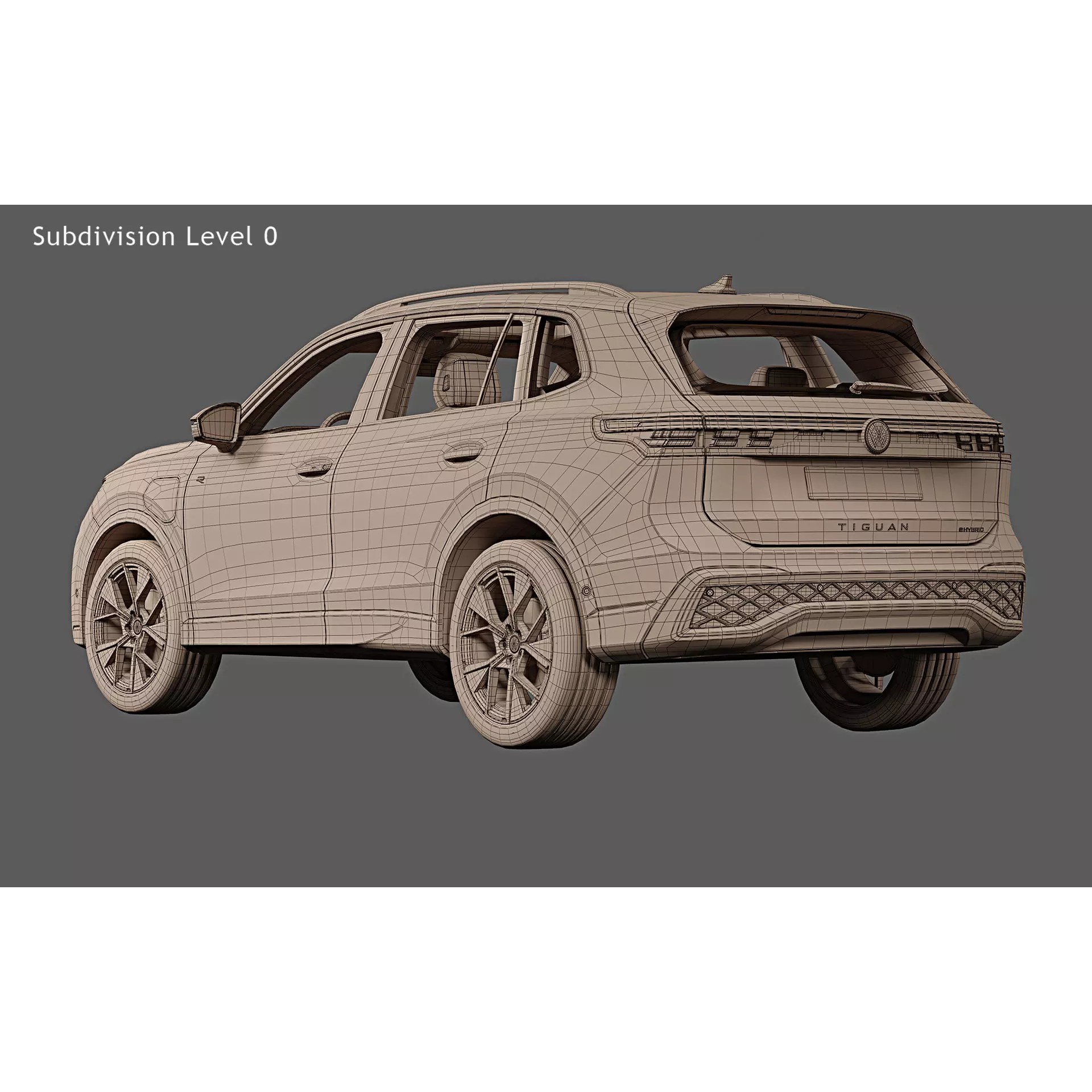 2024 Volkswagen Tiguan Hybrid - High-Quality 3D Model - View 28