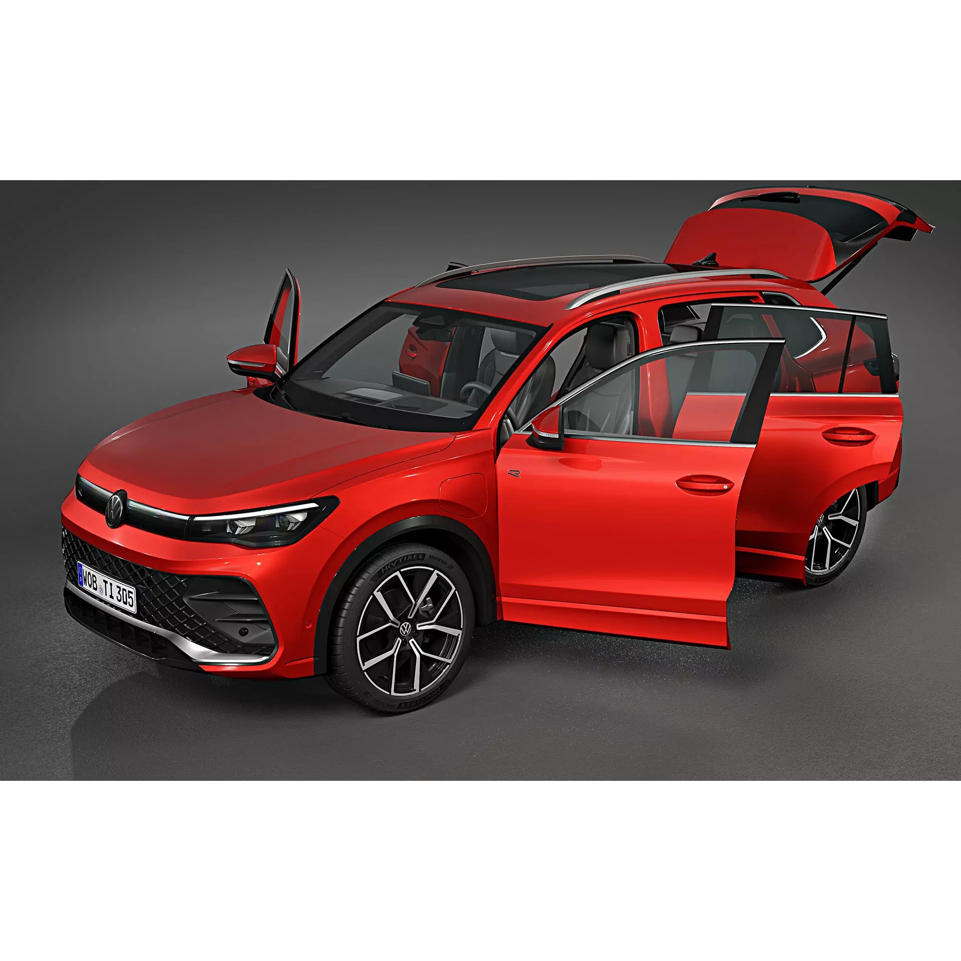 2024 Volkswagen Tiguan Hybrid - High-Quality 3D Model - View 4