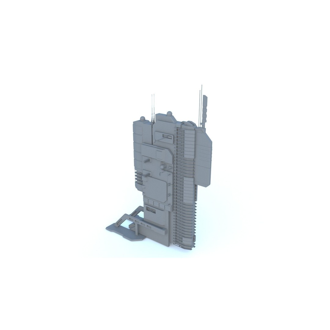 Sci-Fi Structures 3D Model – Kitbash Collection, FBX & OBJ Formats - View 10