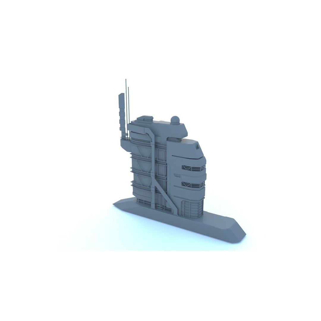 Sci-Fi Structures 3D Model – Kitbash Collection, FBX & OBJ Formats - View 14