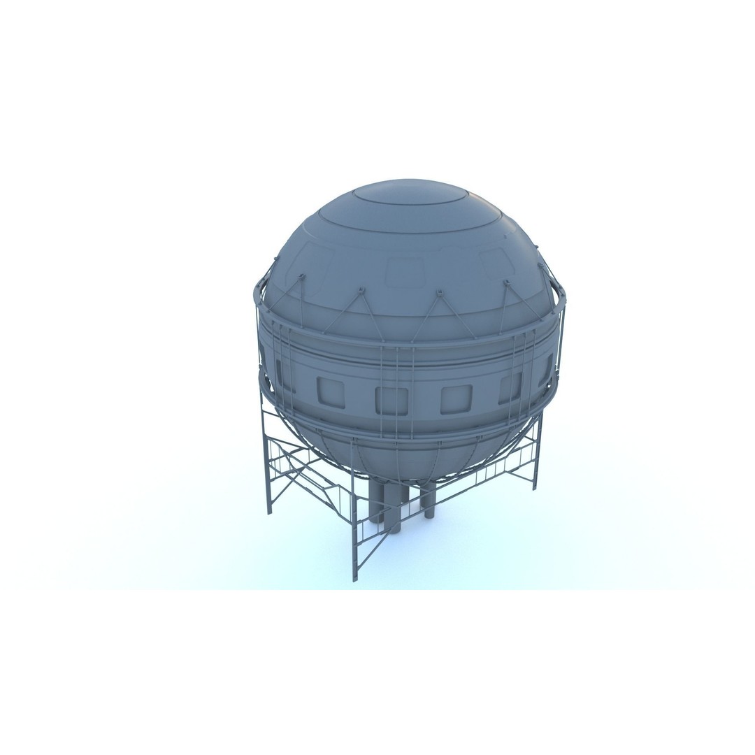 Sci-Fi Structures 3D Model – Kitbash Collection, FBX & OBJ Formats - View 18