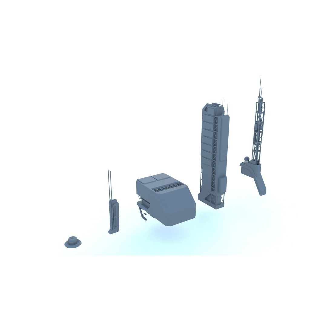 Sci-Fi Structures 3D Model – Kitbash Collection, FBX & OBJ Formats - View 28