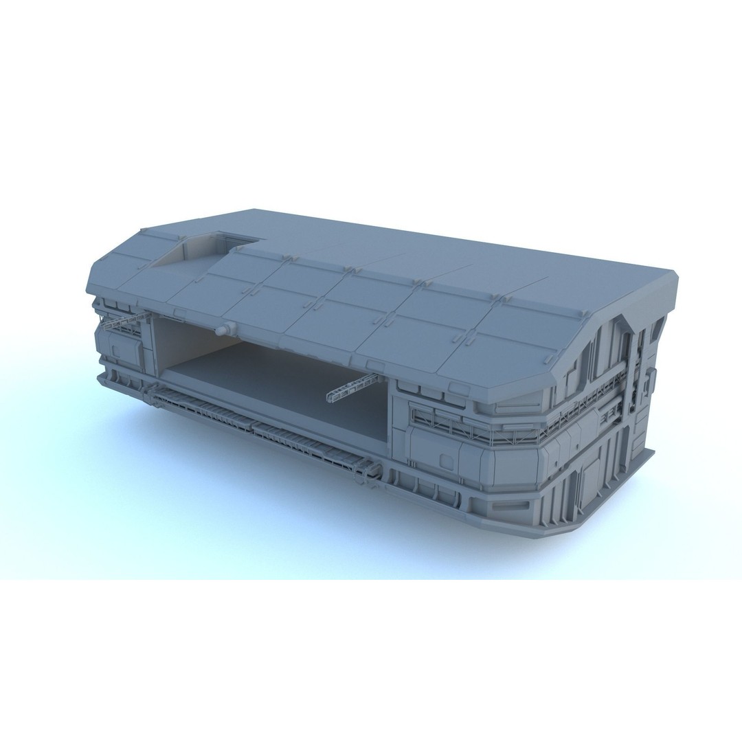 Sci-Fi Structures 3D Model – Kitbash Collection, FBX & OBJ Formats - View 3