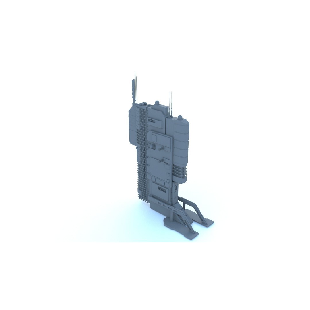 Sci-Fi Structures 3D Model – Kitbash Collection, FBX & OBJ Formats - View 9
