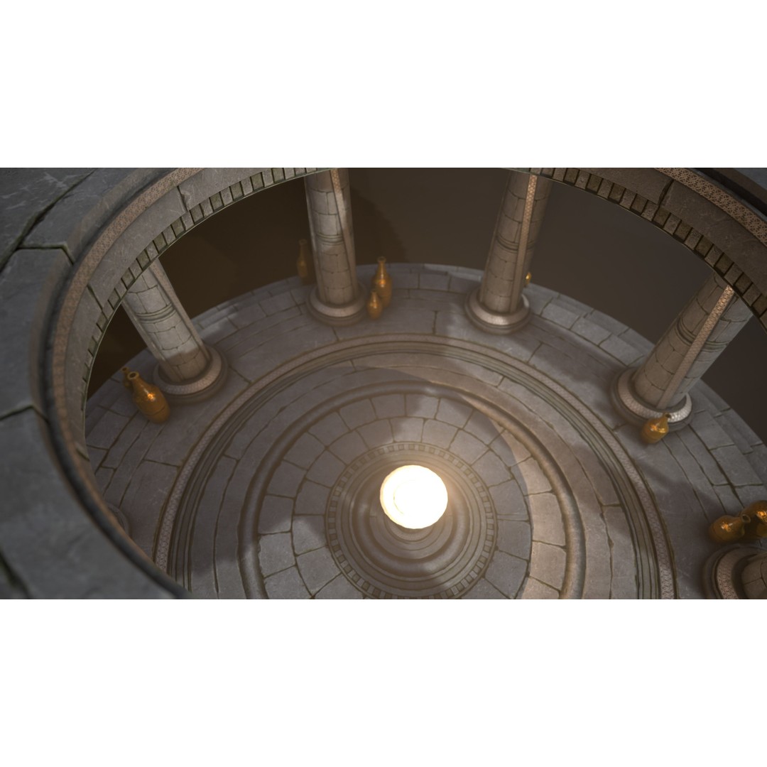Ancient Altar 3D Model – Low Poly Game Ready, FBX, PBR Textures - View 4