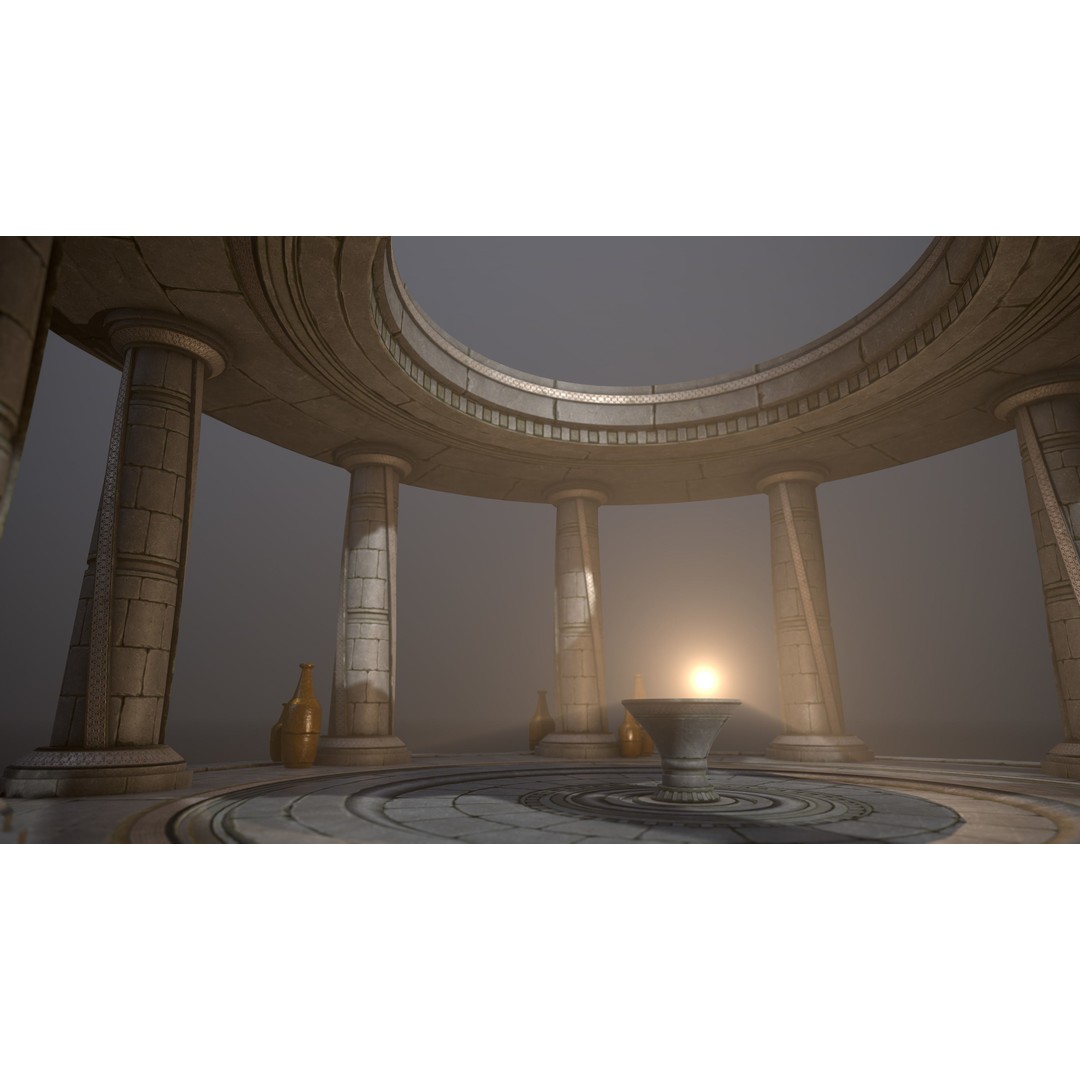 Ancient Altar 3D Model – Low Poly Game Ready, FBX, PBR Textures - View 6