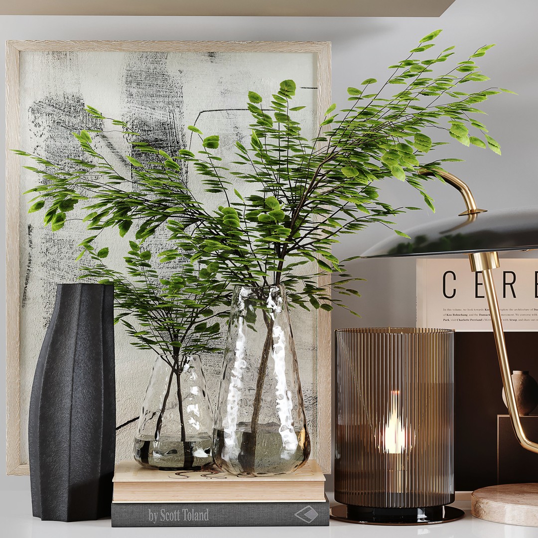 Decorative Set 150 3D Model – High Poly Interior Decoration, FBX, OBJ - View 13