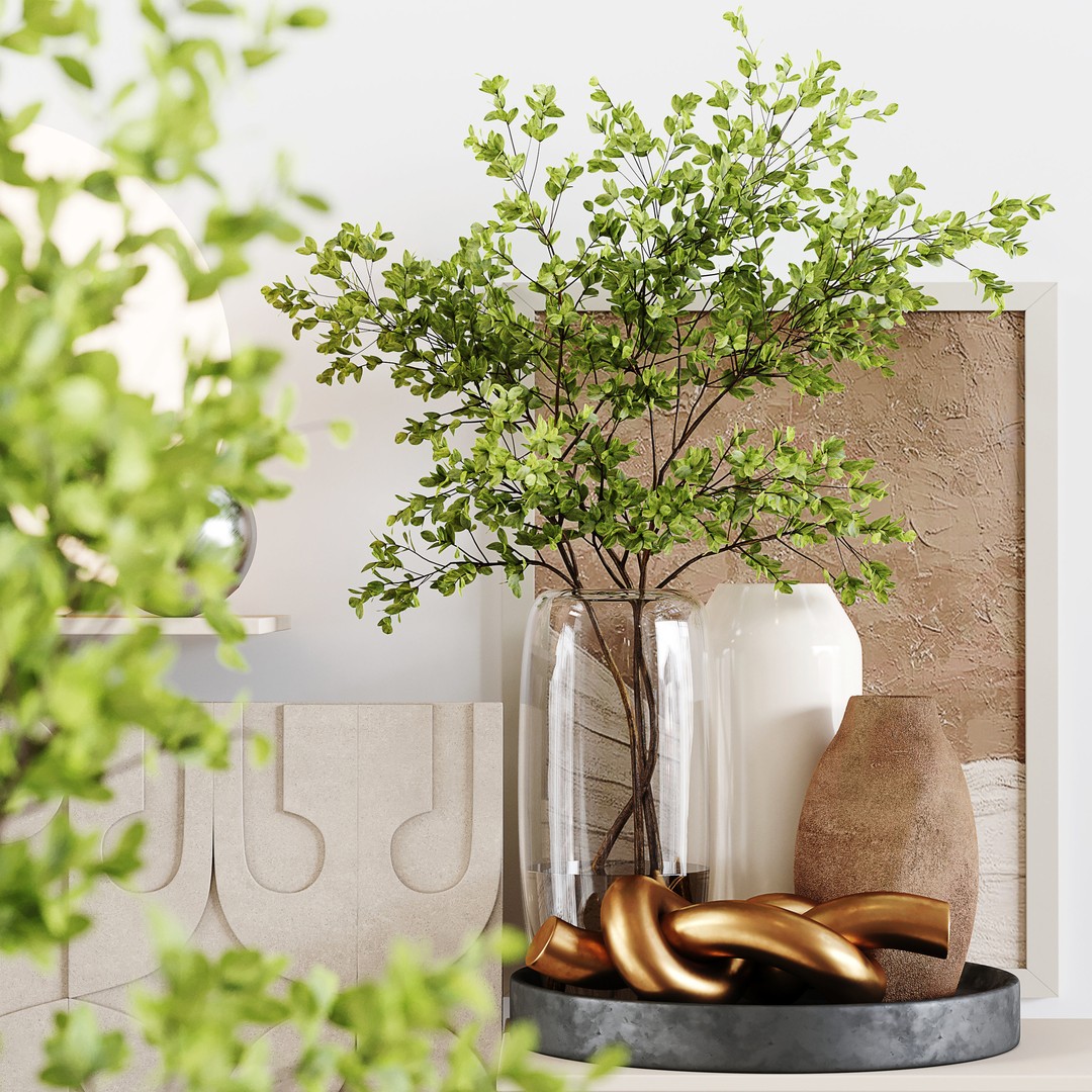 Decorative Set 150 3D Model – High Poly Interior Decoration, FBX, OBJ - View 6