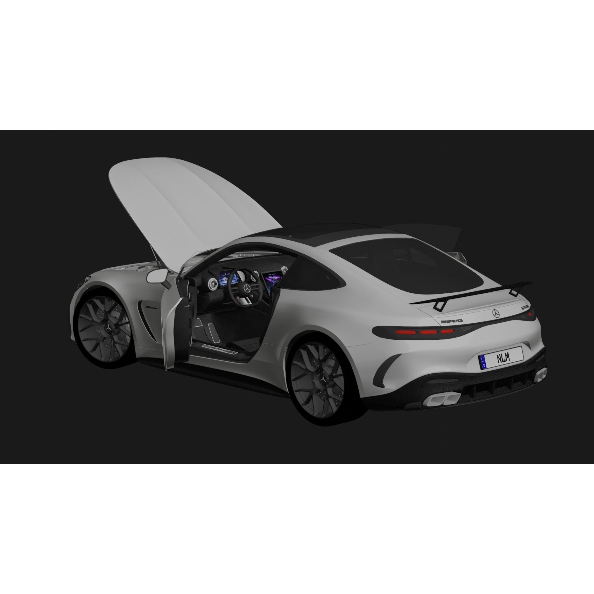 Mercedes-Benz AMG GT 63 Coupe 2024 - Game-Ready 3D Model