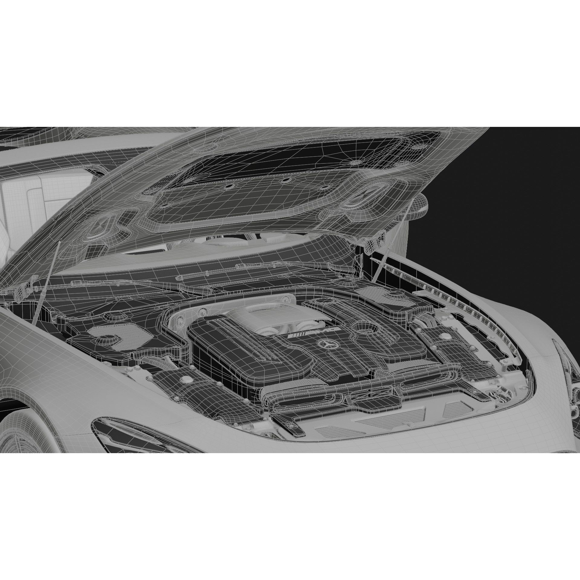 Mercedes-Benz AMG GT 63 Coupe 2024 - Game-Ready 3D Model - View 17