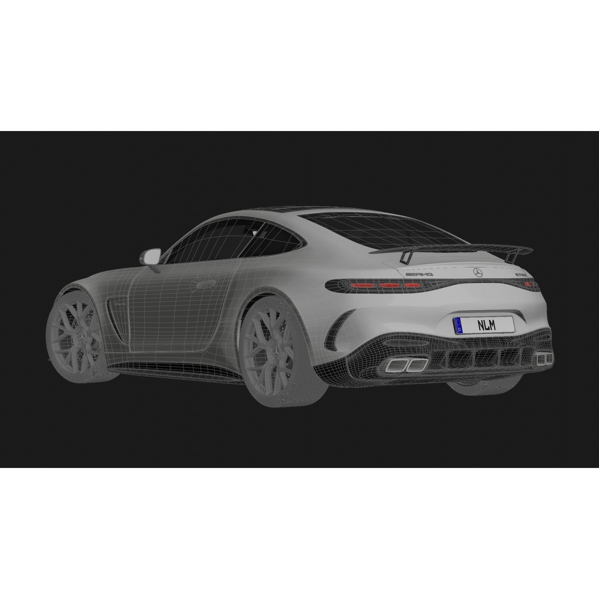 Mercedes-Benz AMG GT 63 Coupe 2024 - Game-Ready 3D Model - View 19