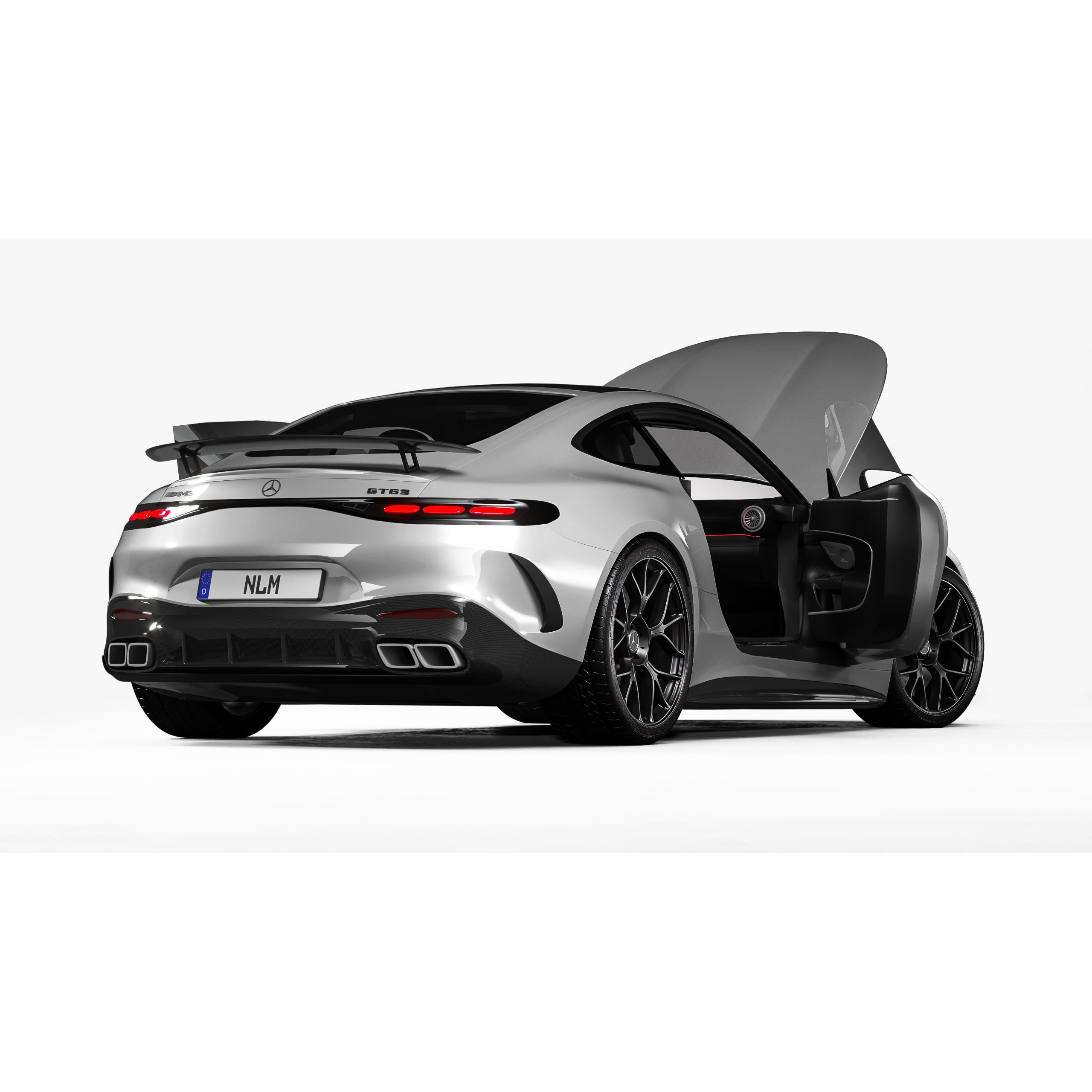 Mercedes-Benz AMG GT 63 Coupe 2024 - Game-Ready 3D Model - View 9