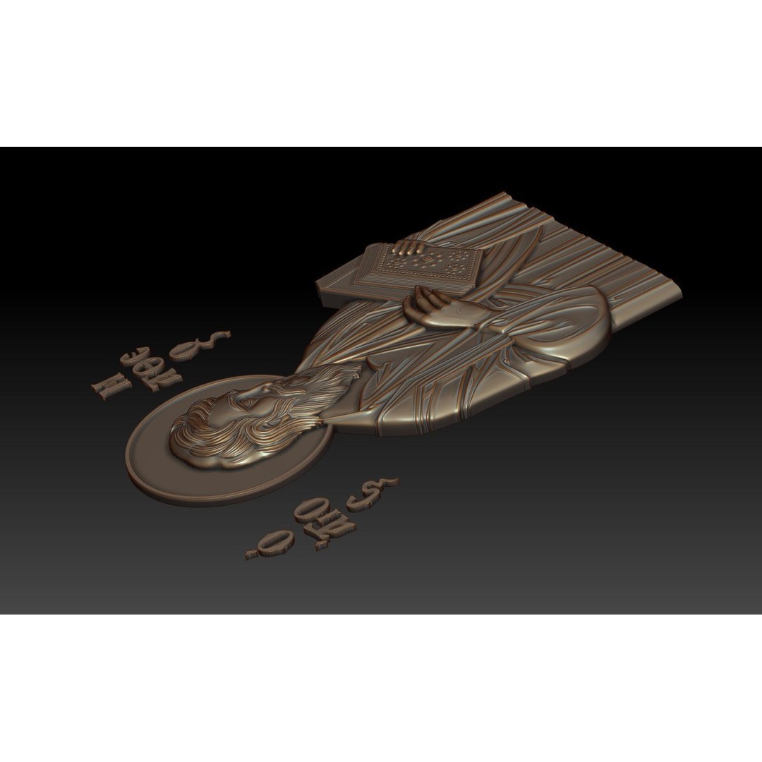 Matthew the Evangelist 3D Model – Orthodox Icon for CNC Milling - View 9