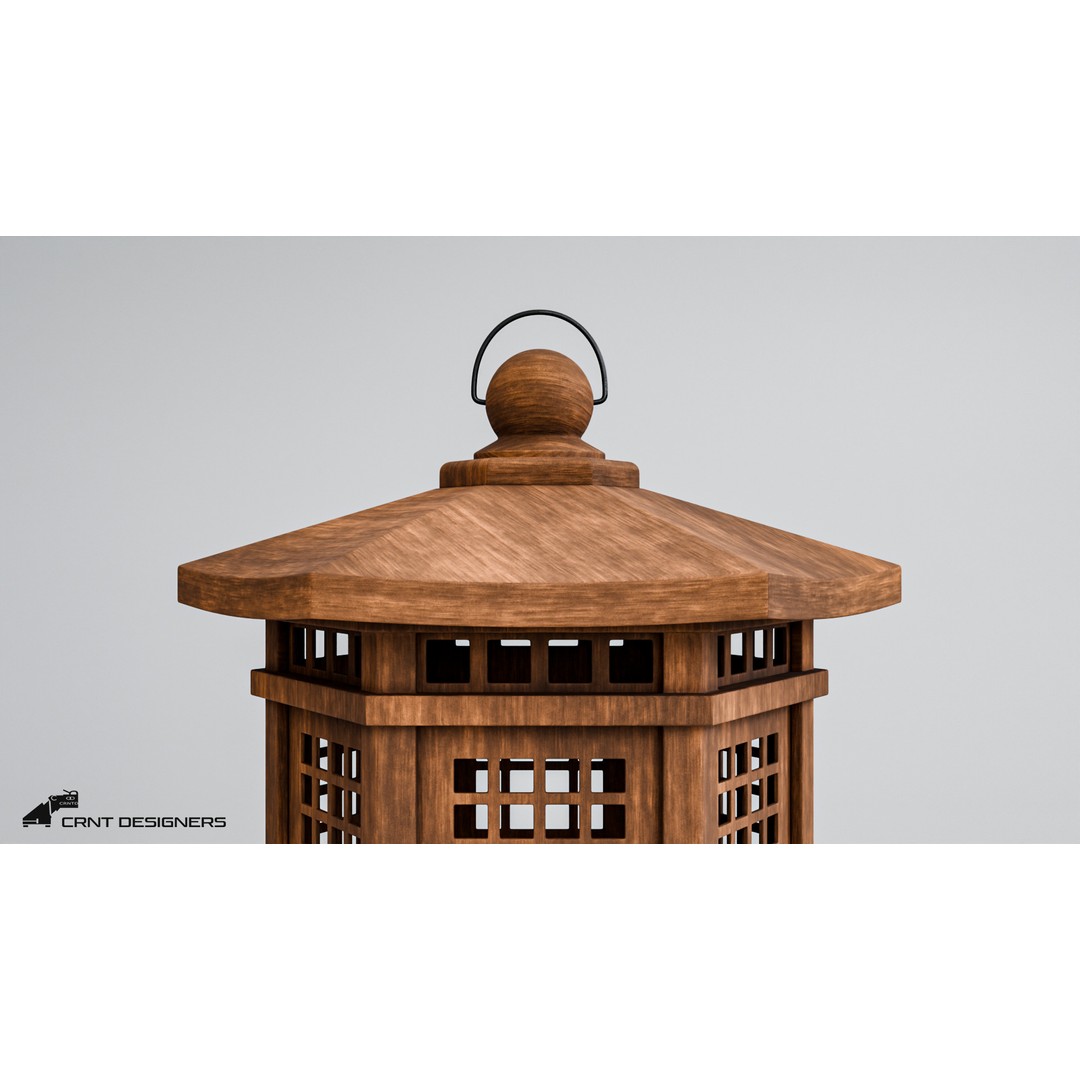 Japanese Lantern 3D Model – High Poly PBR Asset, Blender & FBX - View 10