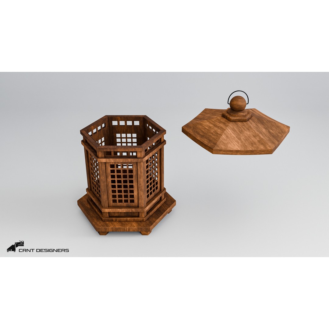 Japanese Lantern 3D Model – High Poly PBR Asset, Blender & FBX - View 12