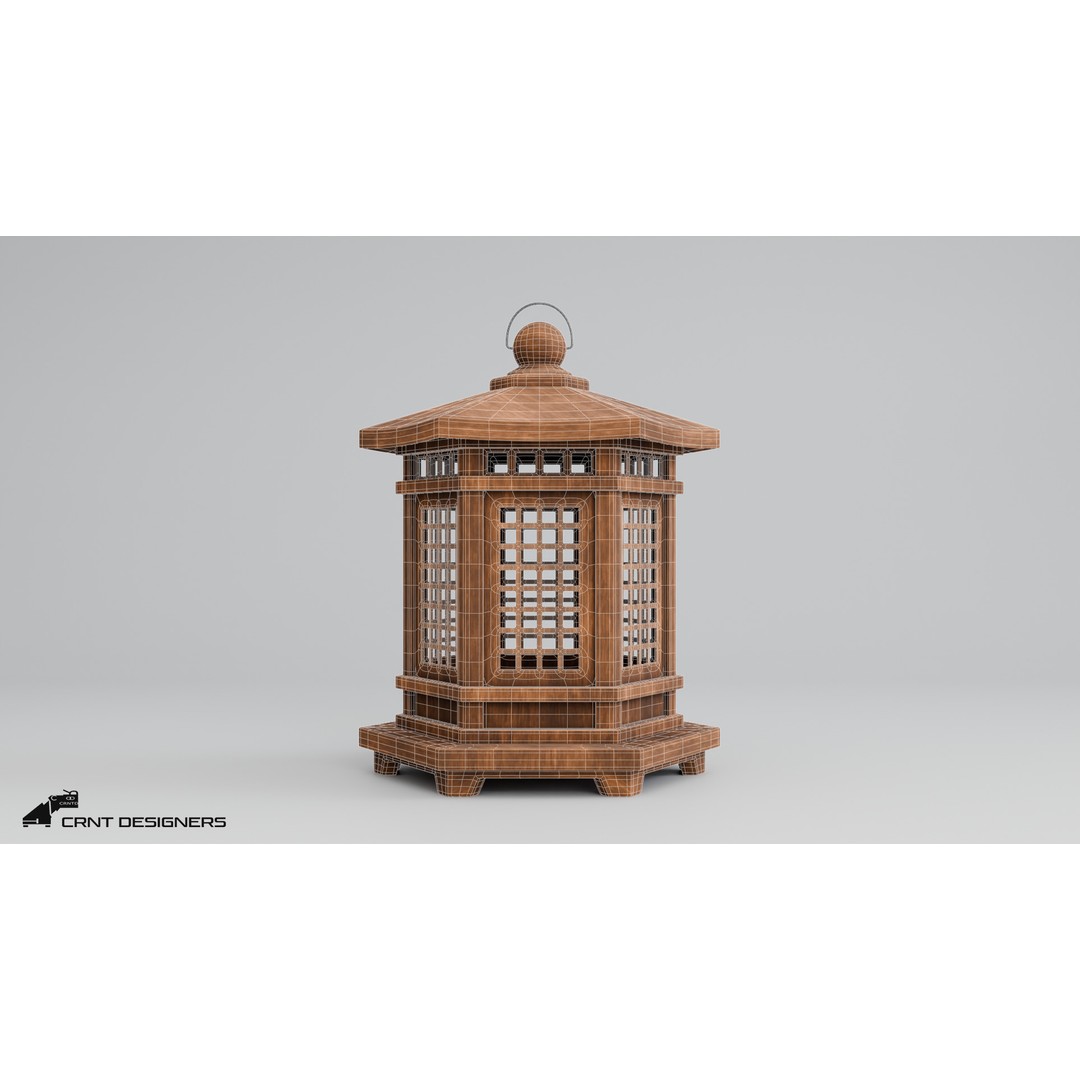 Japanese Lantern 3D Model – High Poly PBR Asset, Blender & FBX - View 14