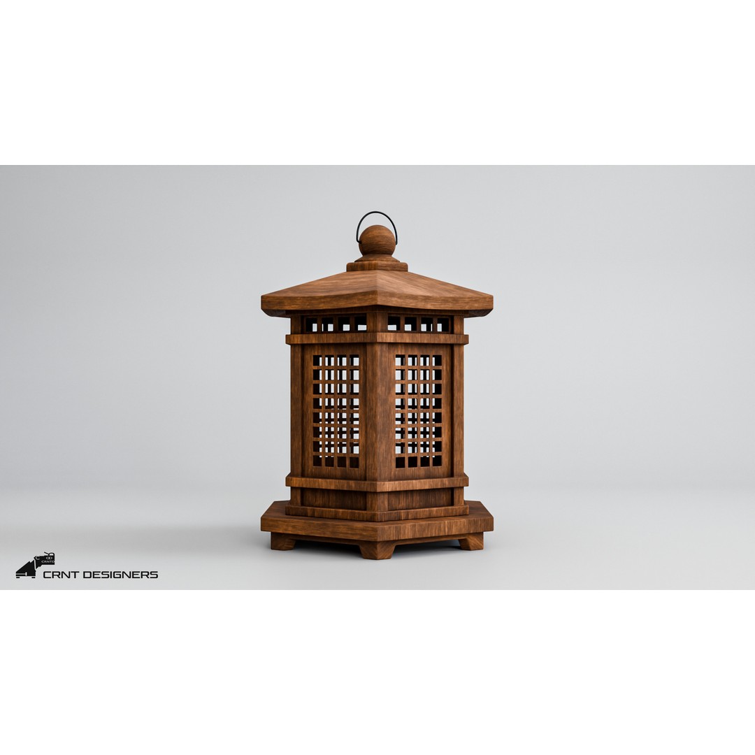 Japanese Lantern 3D Model – High Poly PBR Asset, Blender & FBX - View 5