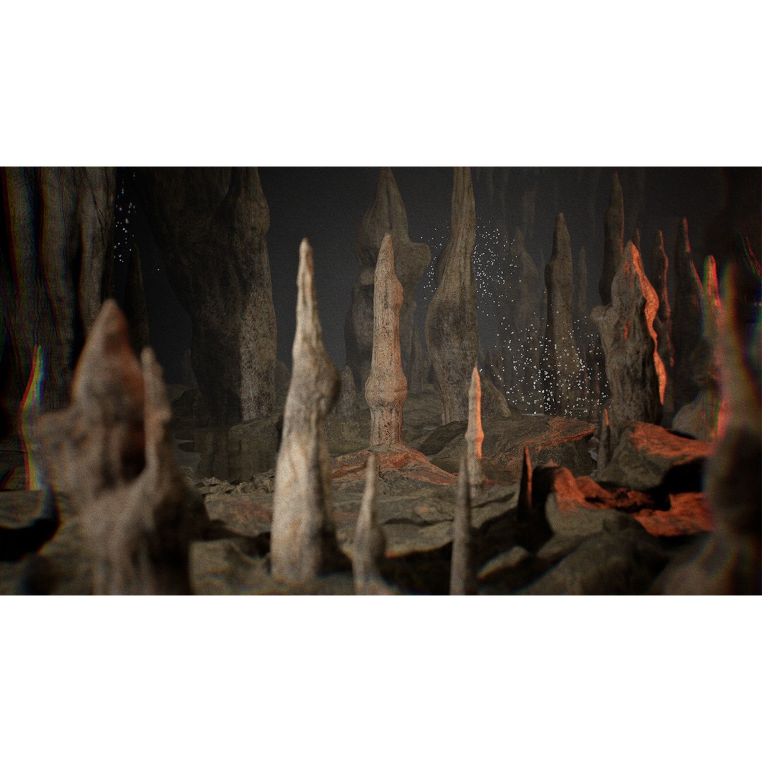 Cave Environment 3D Model – Low Poly PBR Asset, FBX - View 5