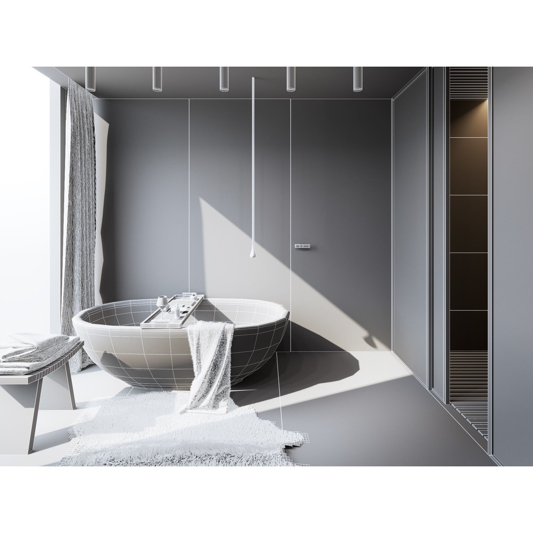 Bathroom Interior 3D Model – Photorealistic Apartment Scene, C4D - View 15