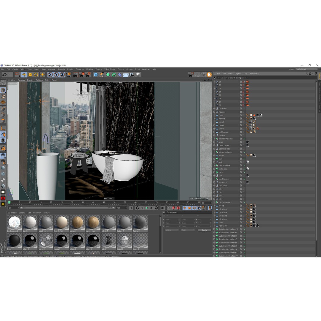 Bathroom Interior 3D Model – Photorealistic Apartment Scene, C4D - View 18