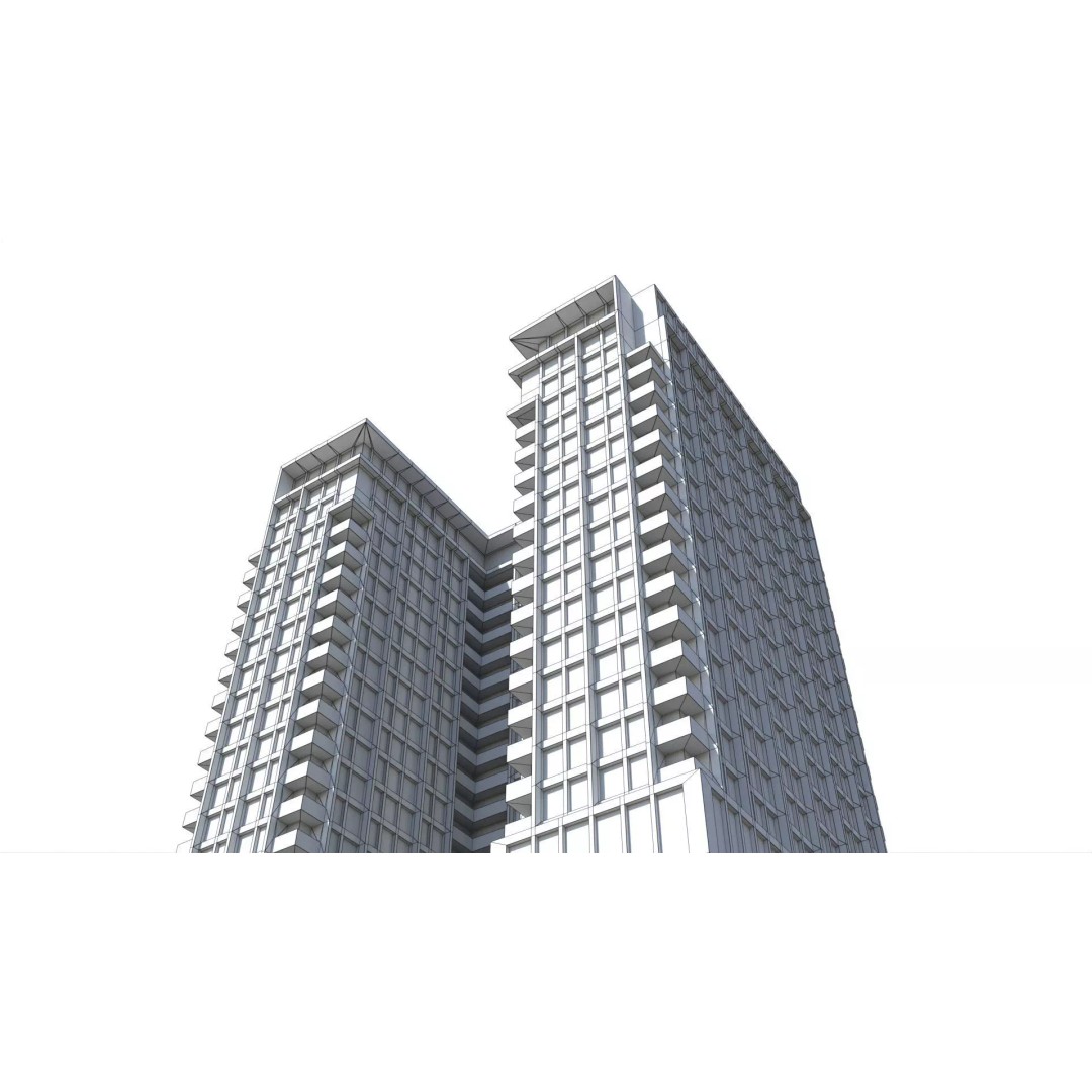 Apartment Building 3D Model – Low Poly Day/Night Asset, FBX - View 21