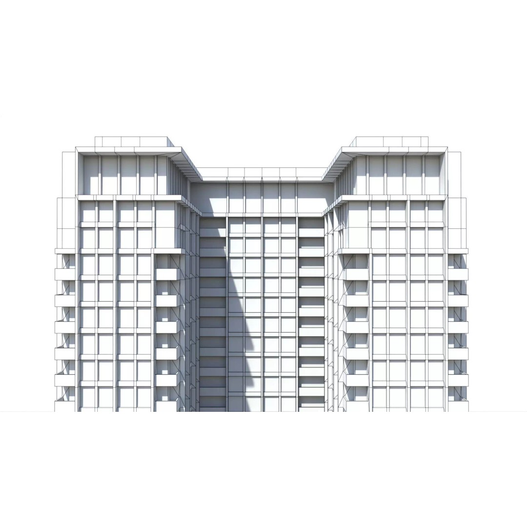 Apartment Building 3D Model – Low Poly Day/Night Asset, FBX - View 22
