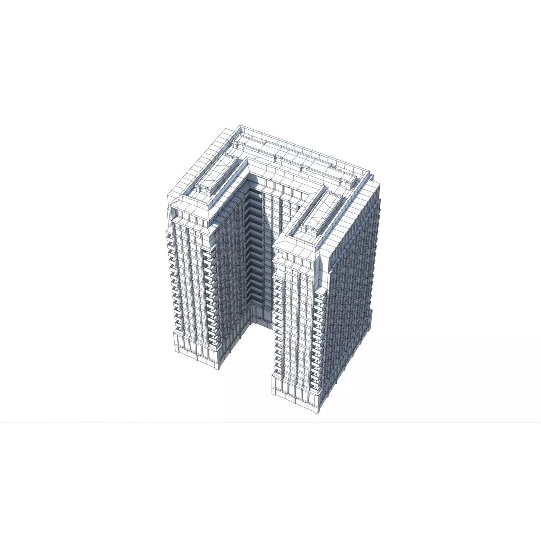 Apartment Building 3D Model – Low Poly Day/Night Asset, FBX - View 24