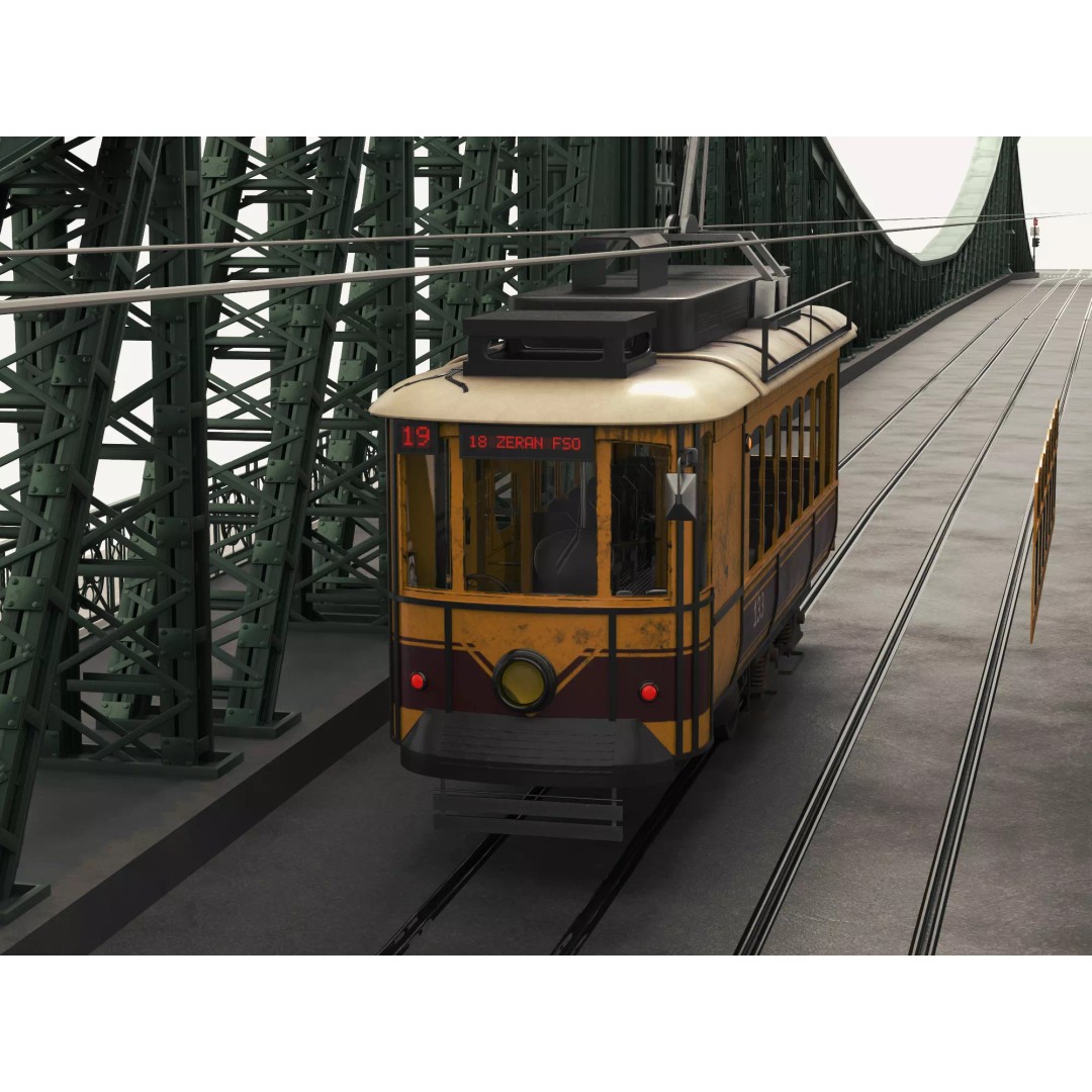 Vintage Steel Arch Bridge 3D Model – Low Poly Game Asset, FBX - View 6