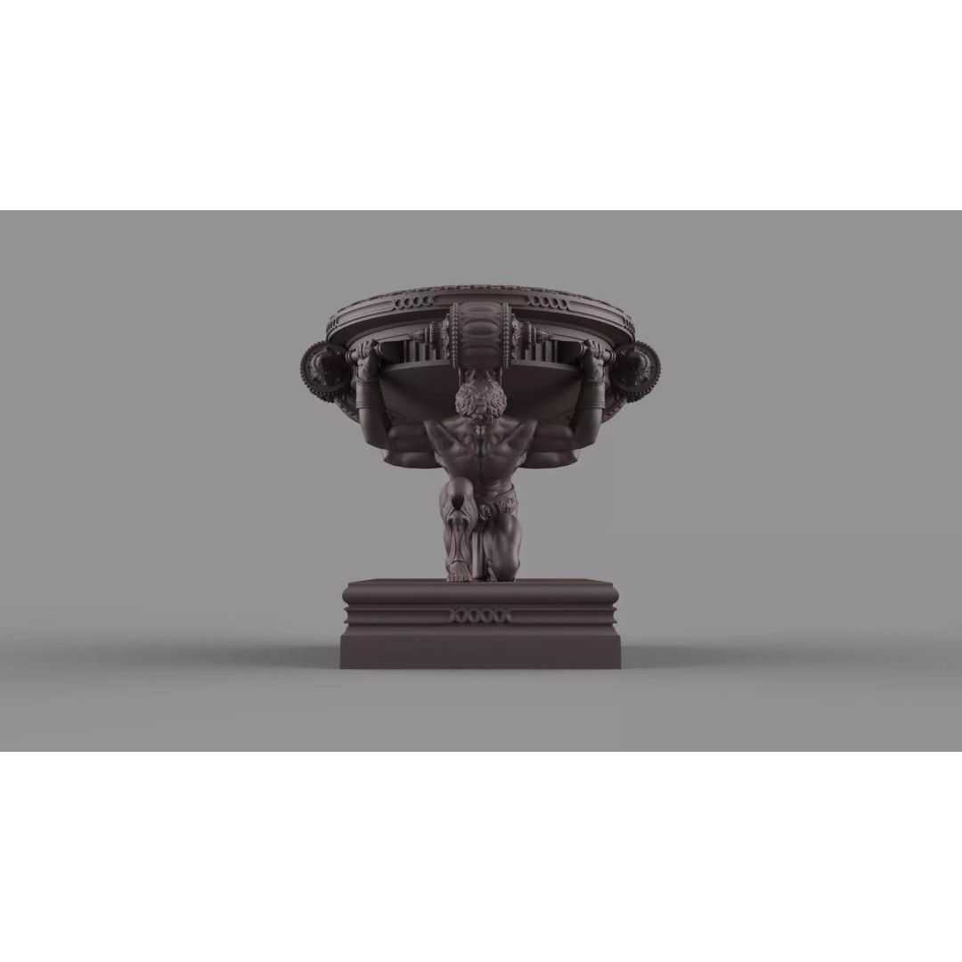 Bronze Tazza 3D Model – High Poly Decorative Sculpture, FBX, PBR - View 9