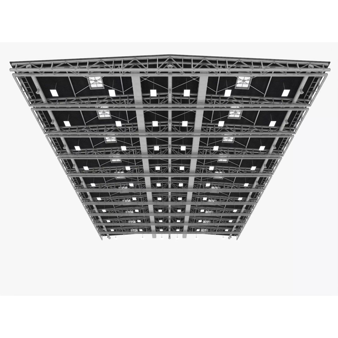 Ceiling Ventilation Pipes 3D Model – Industrial Structure, FBX, Blender - View 3