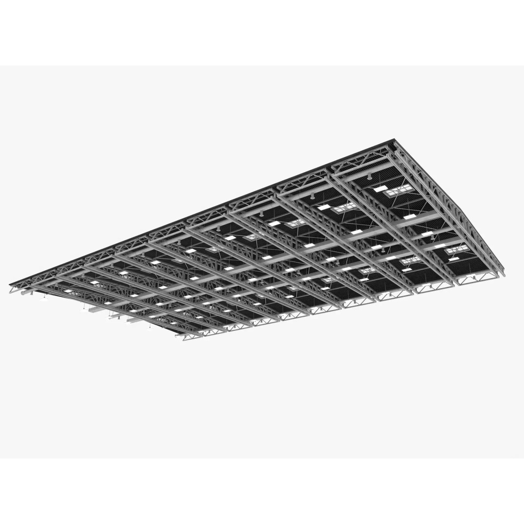 Ceiling Ventilation Pipes 3D Model – Industrial Structure, FBX, Blender - View 4