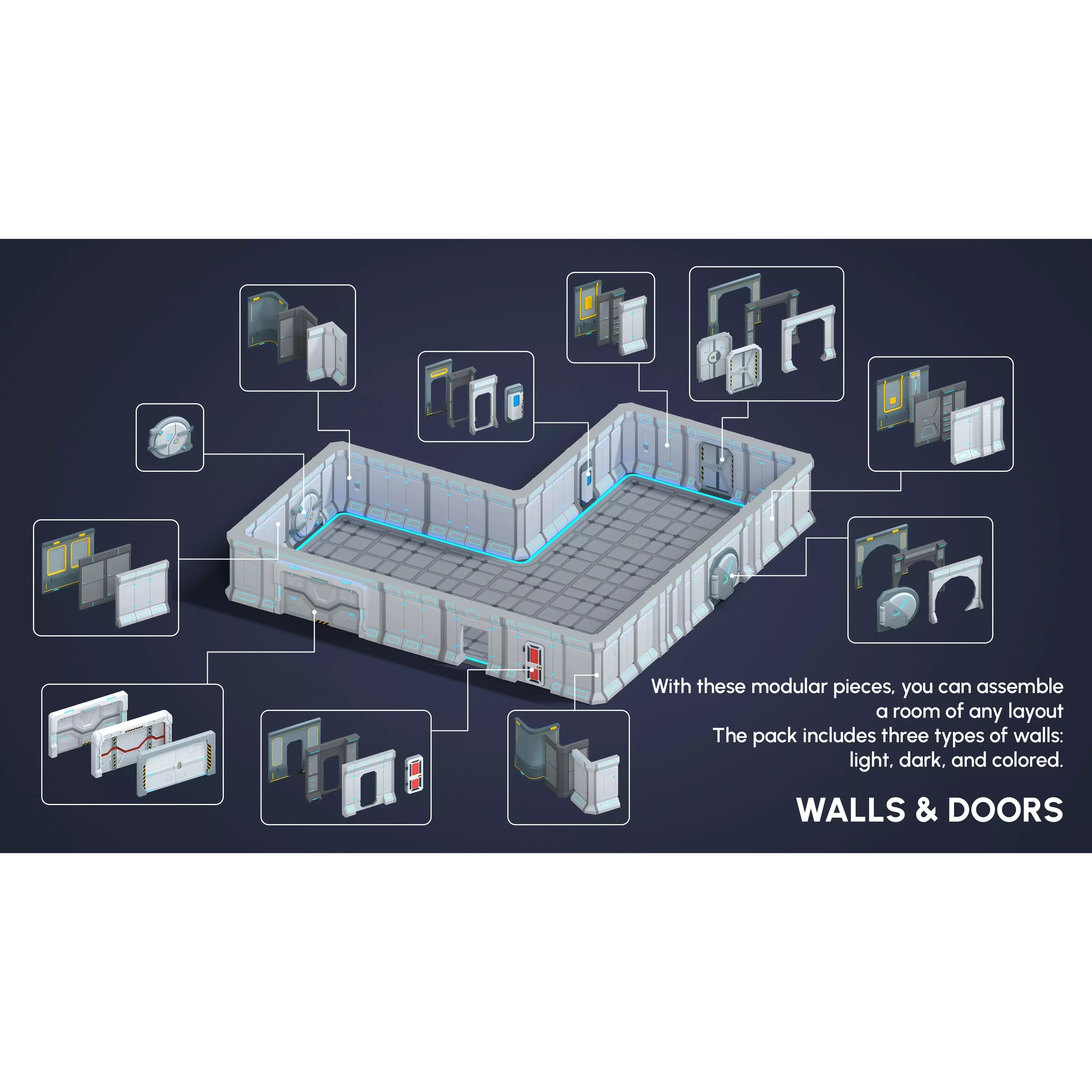 Sci-Fi Props - Low-Poly Game-Ready 3D Model - View 15