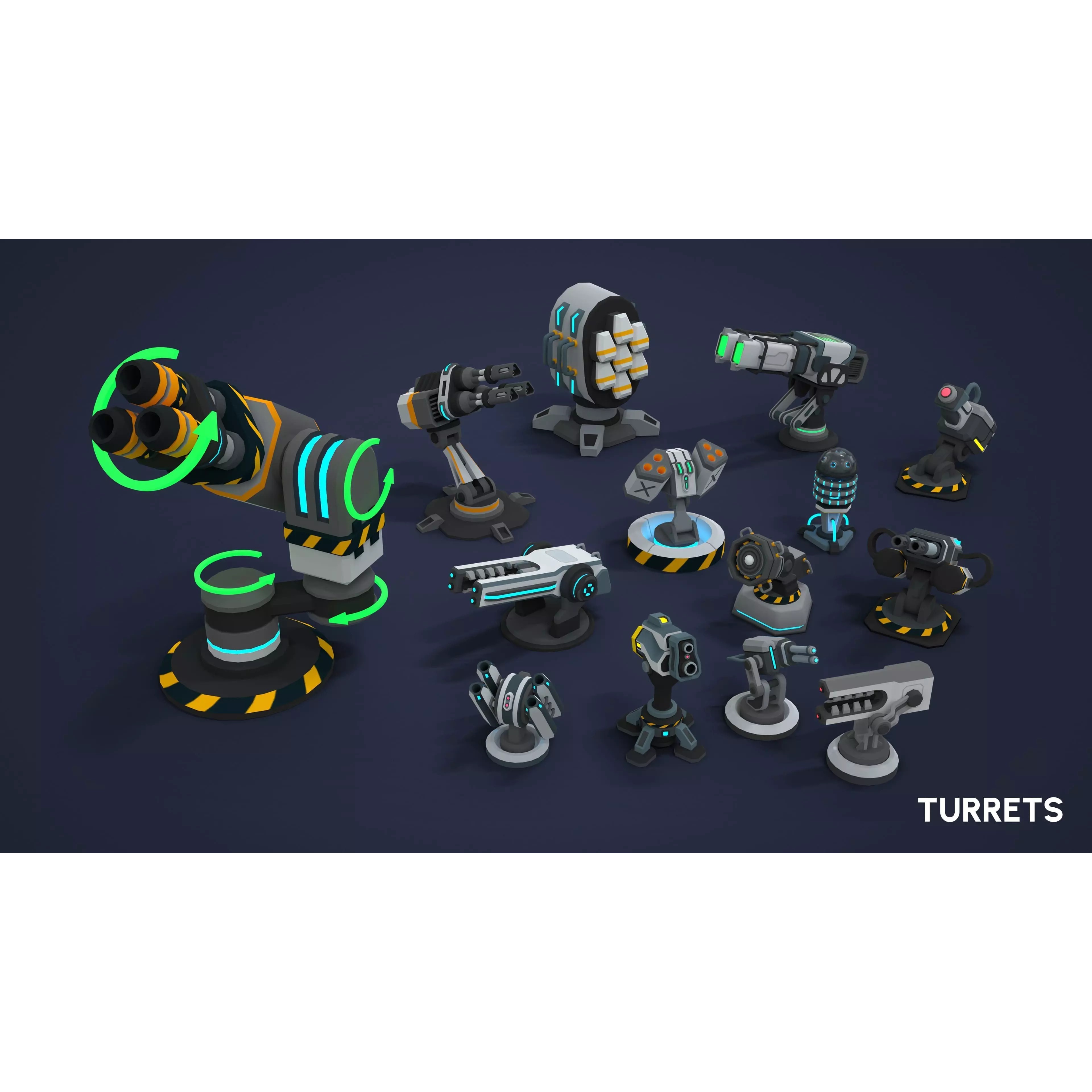 Sci-Fi Props - Low-Poly Game-Ready 3D Model - View 20