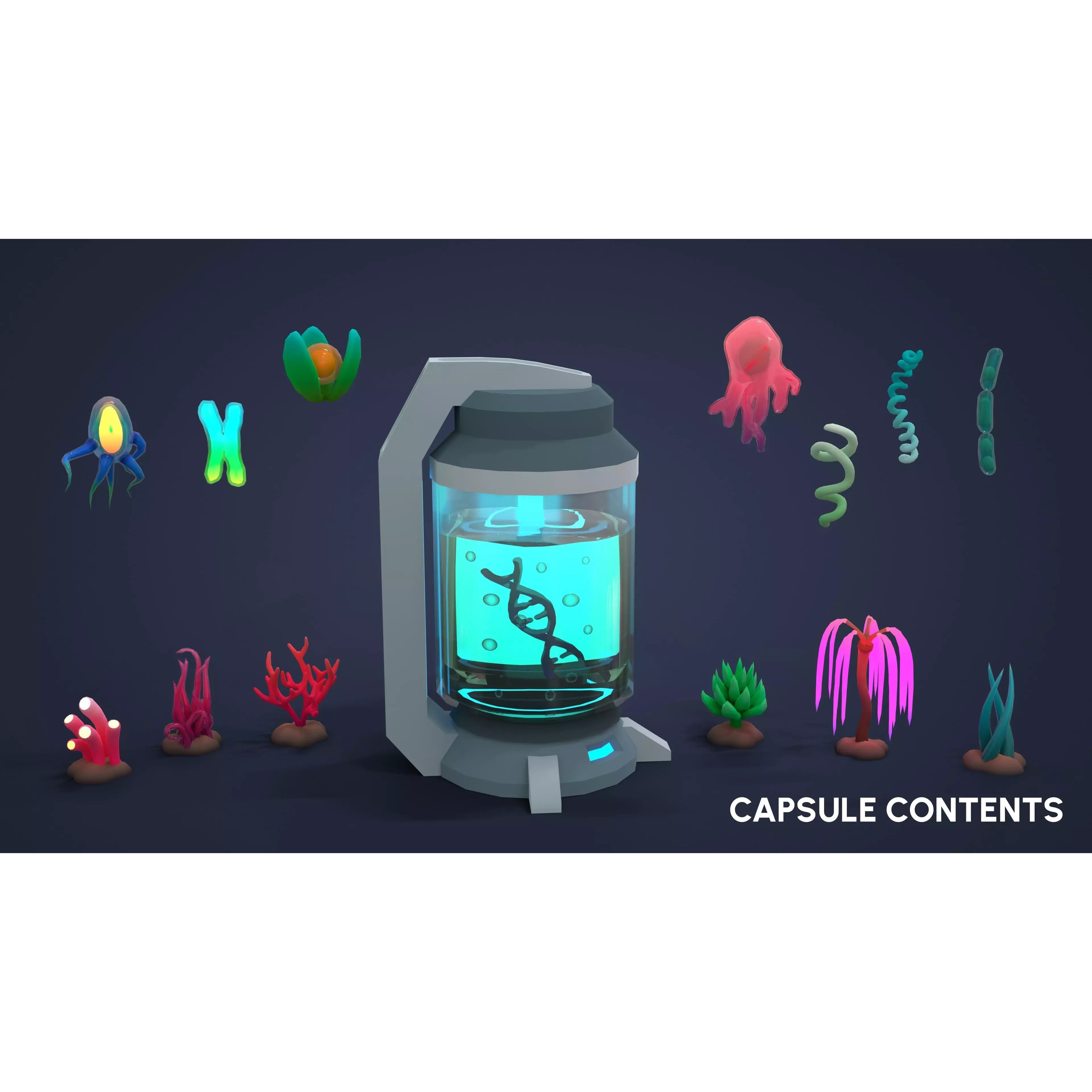 Sci-Fi Props - Low-Poly Game-Ready 3D Model - View 22