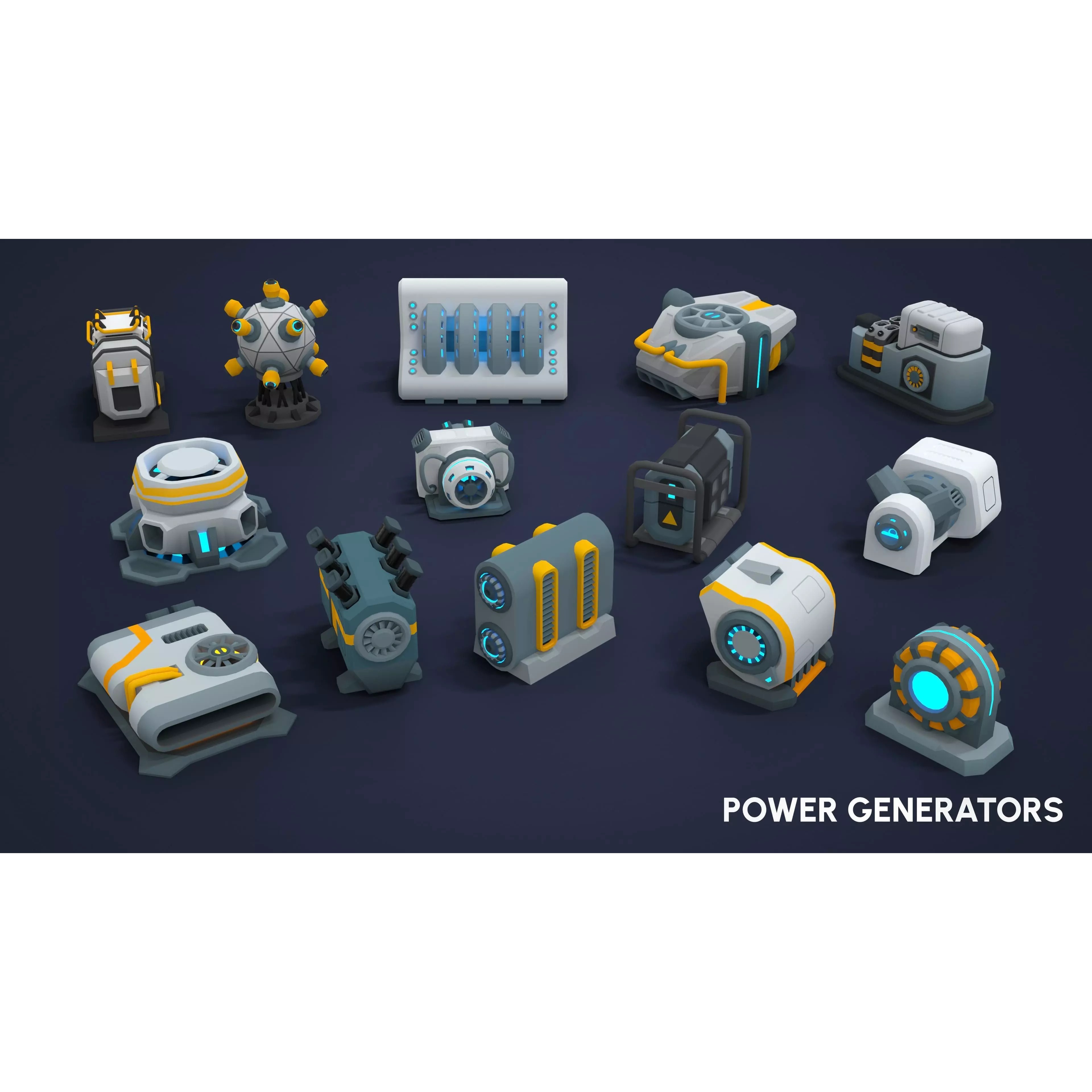 Sci-Fi Props - Low-Poly Game-Ready 3D Model - View 24