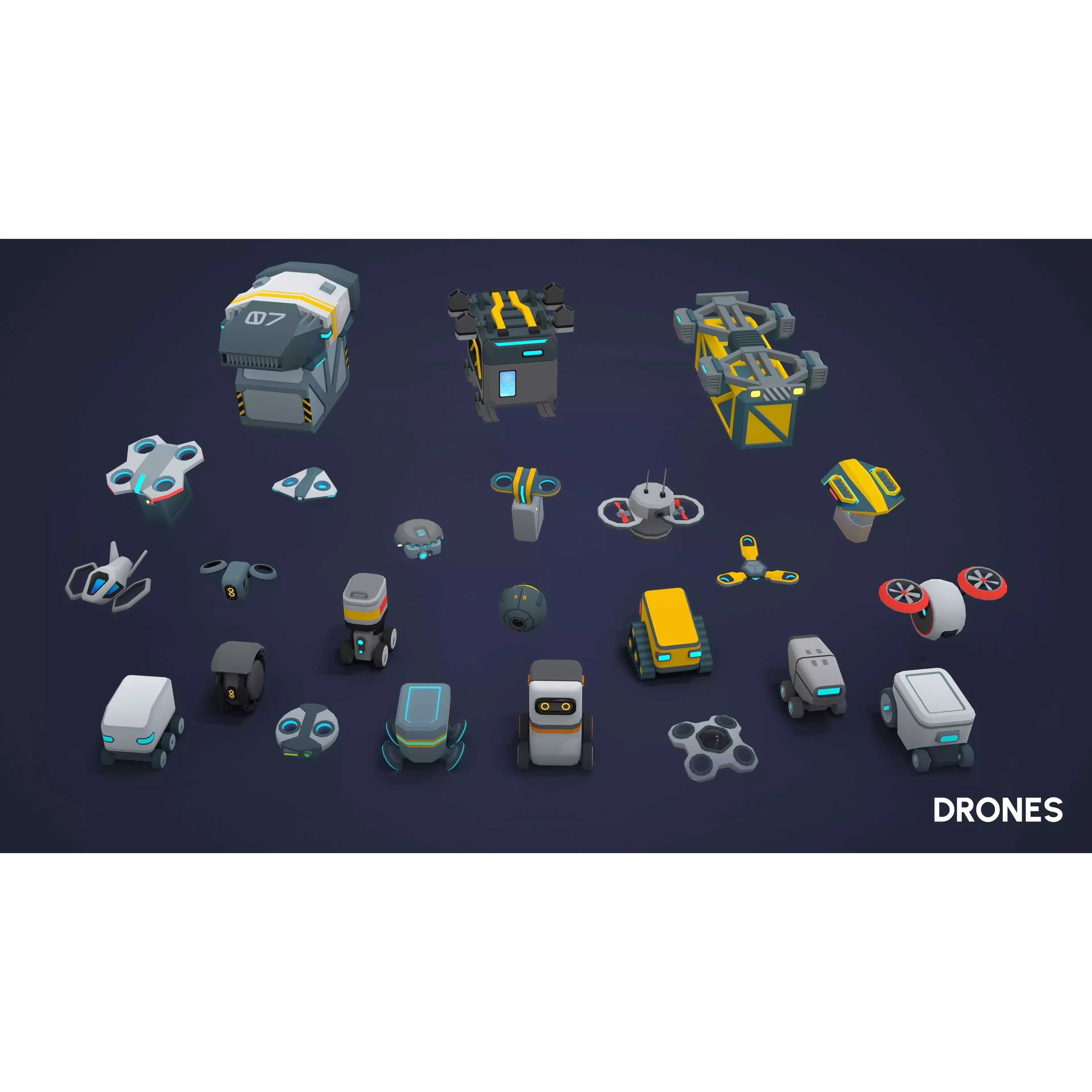 Sci-Fi Props - Low-Poly Game-Ready 3D Model - View 25