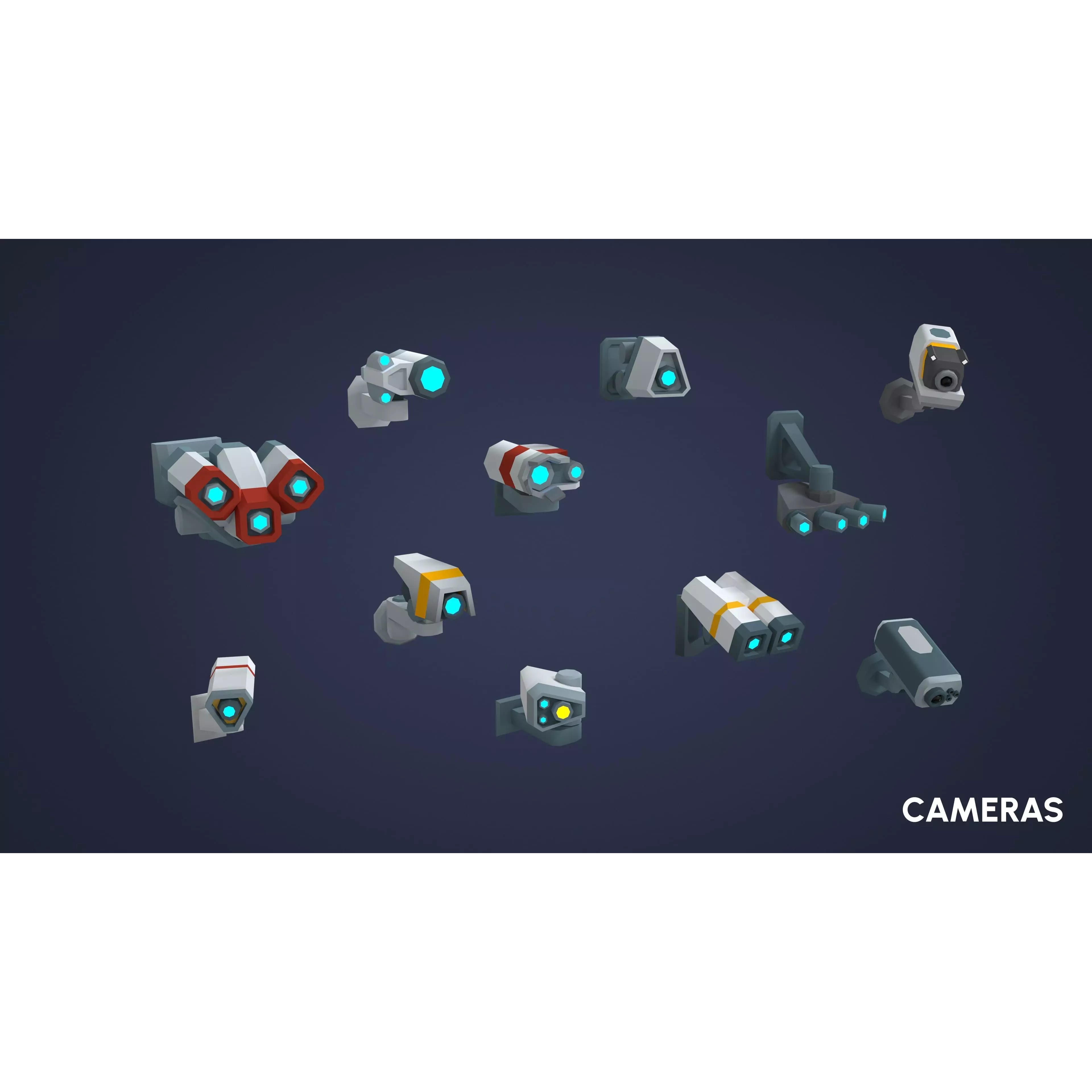 Sci-Fi Props - Low-Poly Game-Ready 3D Model - View 26