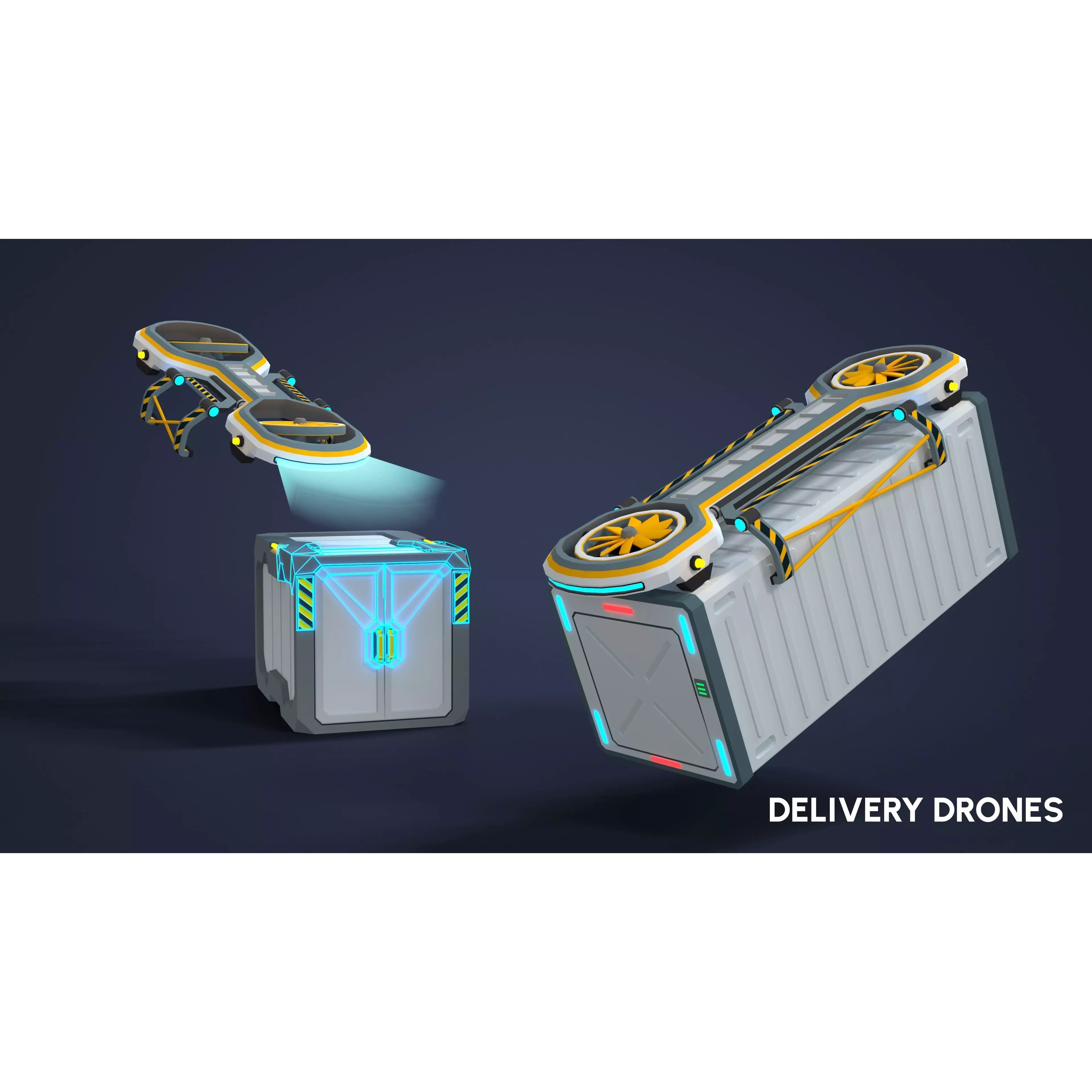 Sci-Fi Props - Low-Poly Game-Ready 3D Model - View 28