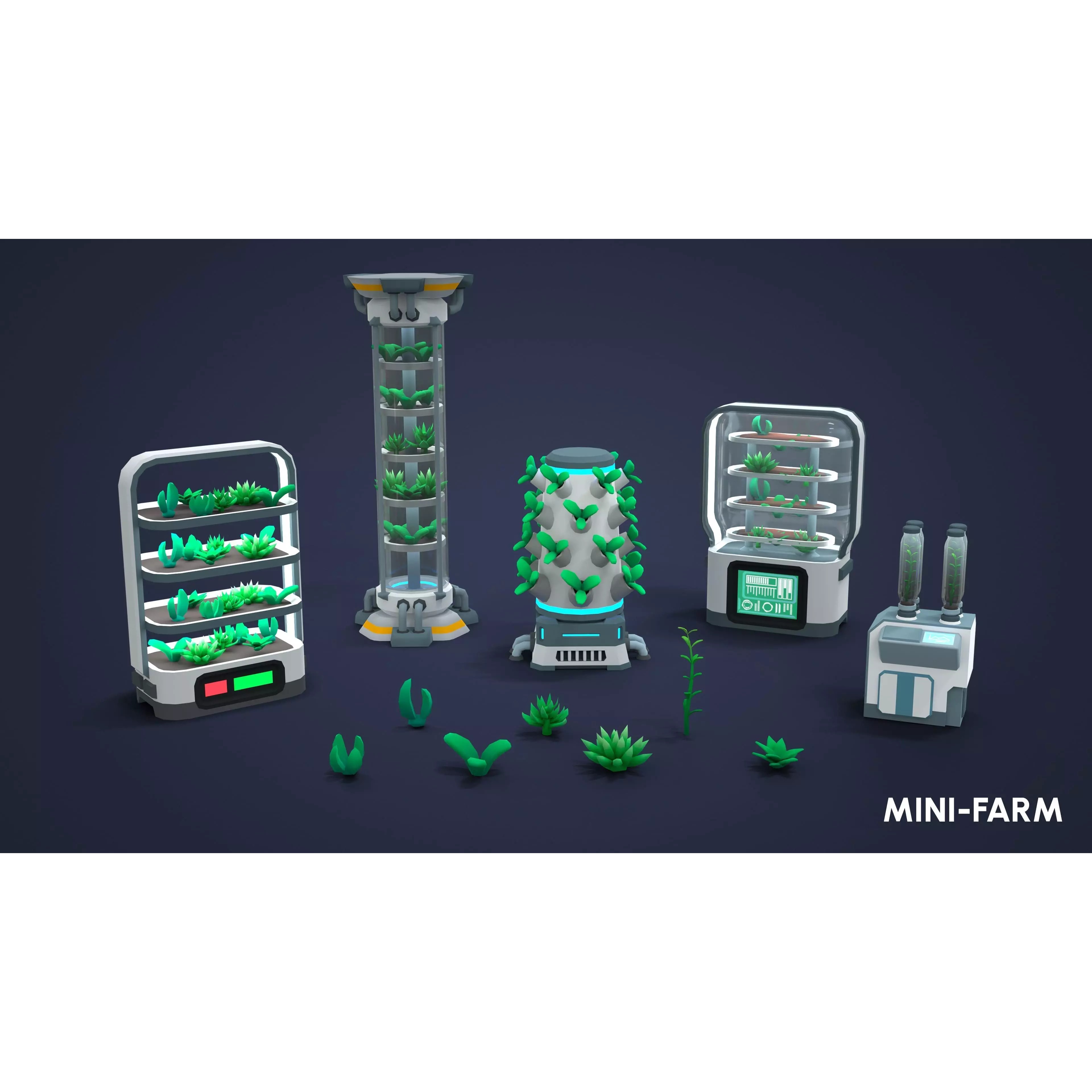 Sci-Fi Props - Low-Poly Game-Ready 3D Model - View 31