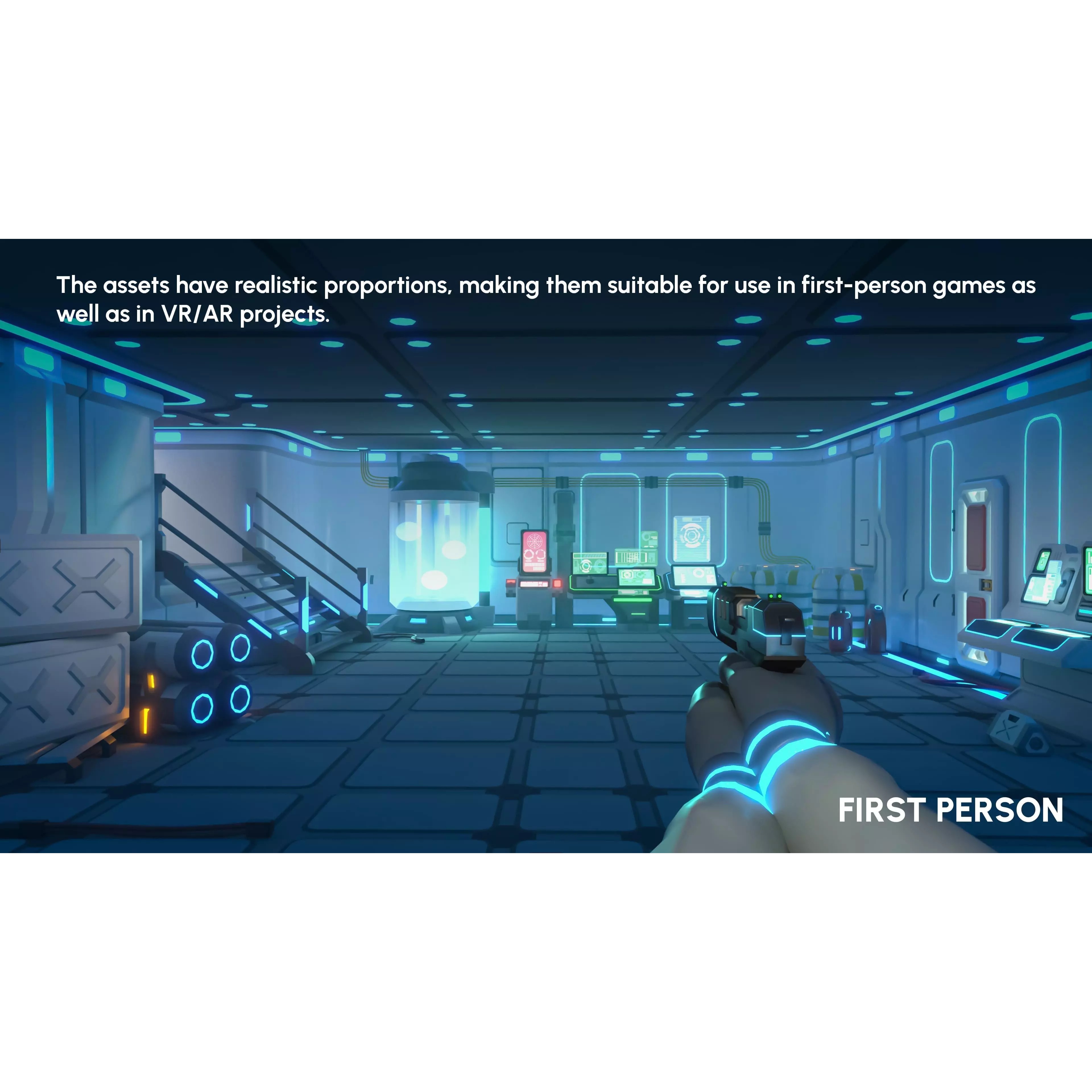 Sci-Fi Props - Low-Poly Game-Ready 3D Model - View 7