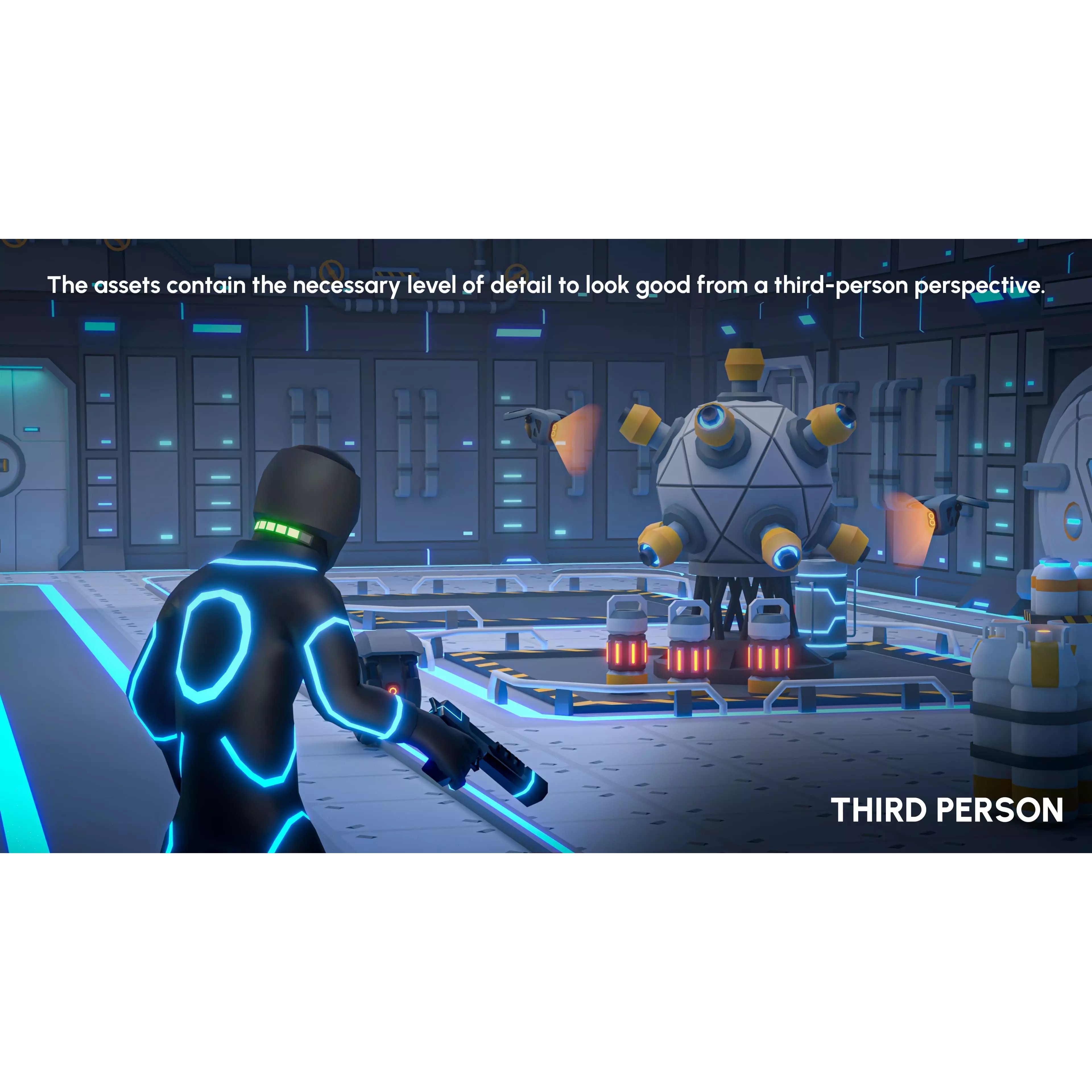 Sci-Fi Props - Low-Poly Game-Ready 3D Model - View 8