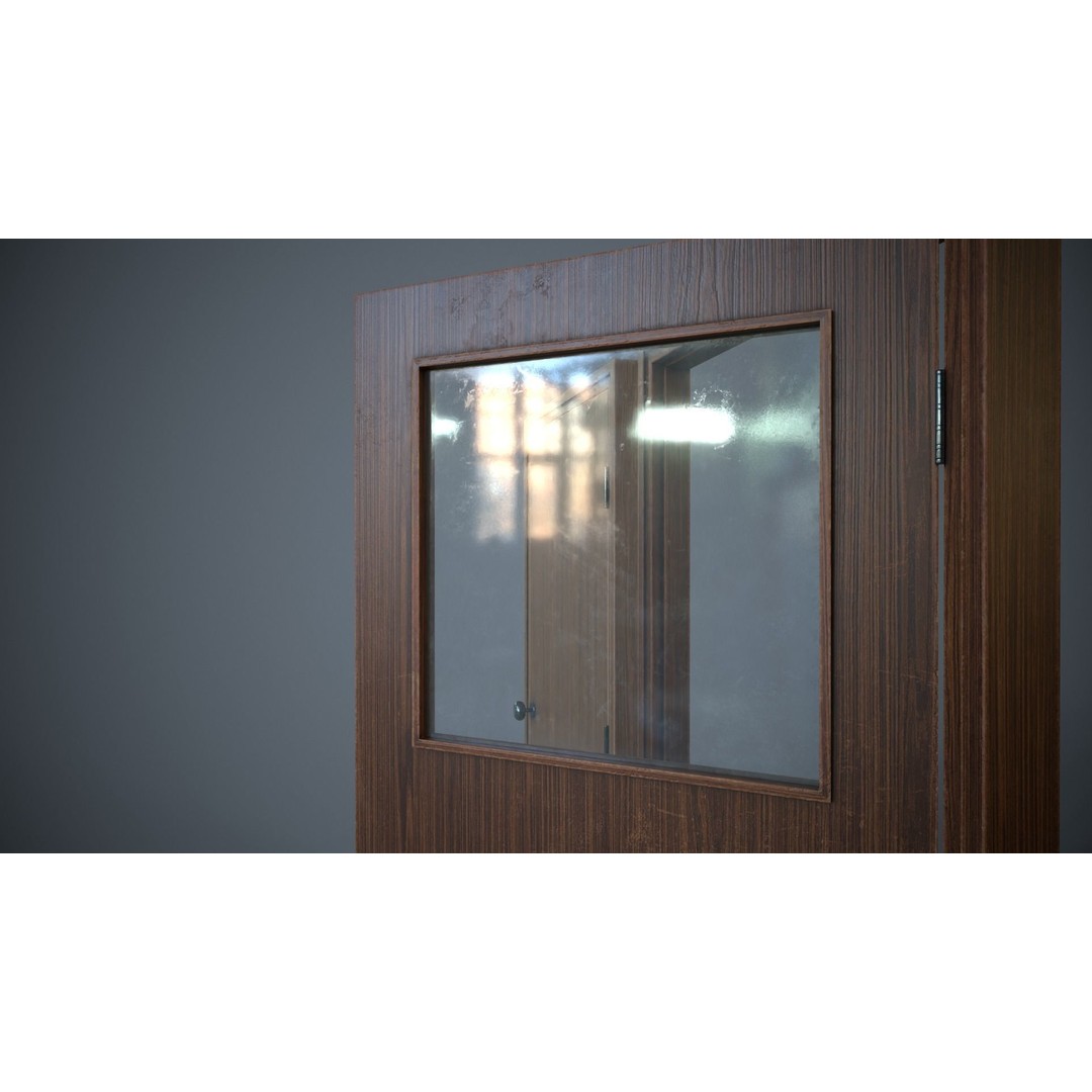 Set of Three Doors 3D Model – Low Poly Game Ready, FBX, OBJ - View 18