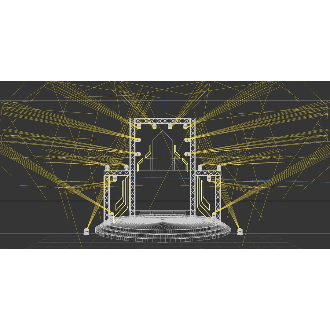 Futuristic LED Stage 3D Model – High-Quality Event Asset, FBX, OBJ